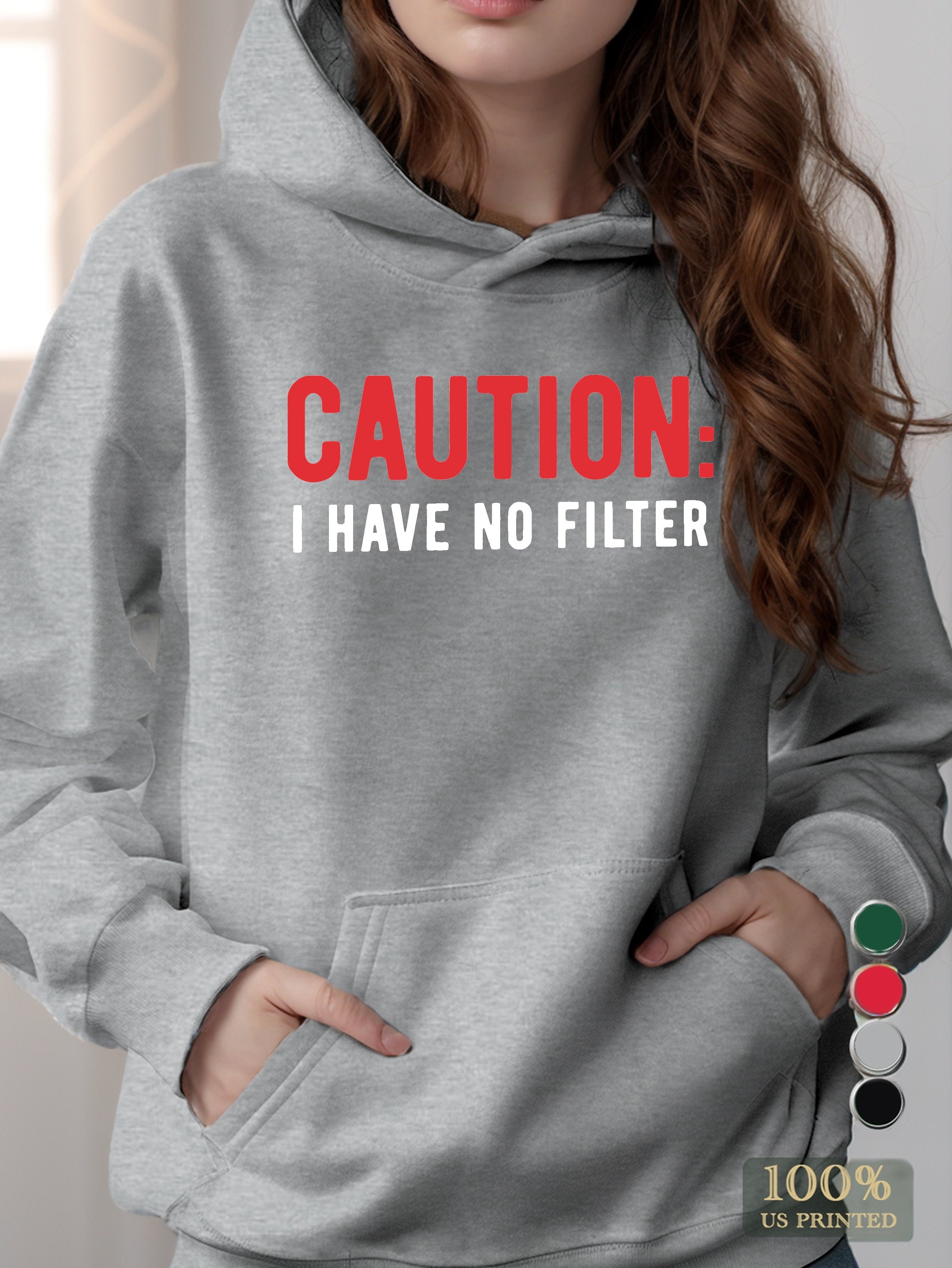 CAUTION women's hooded sweatshirt