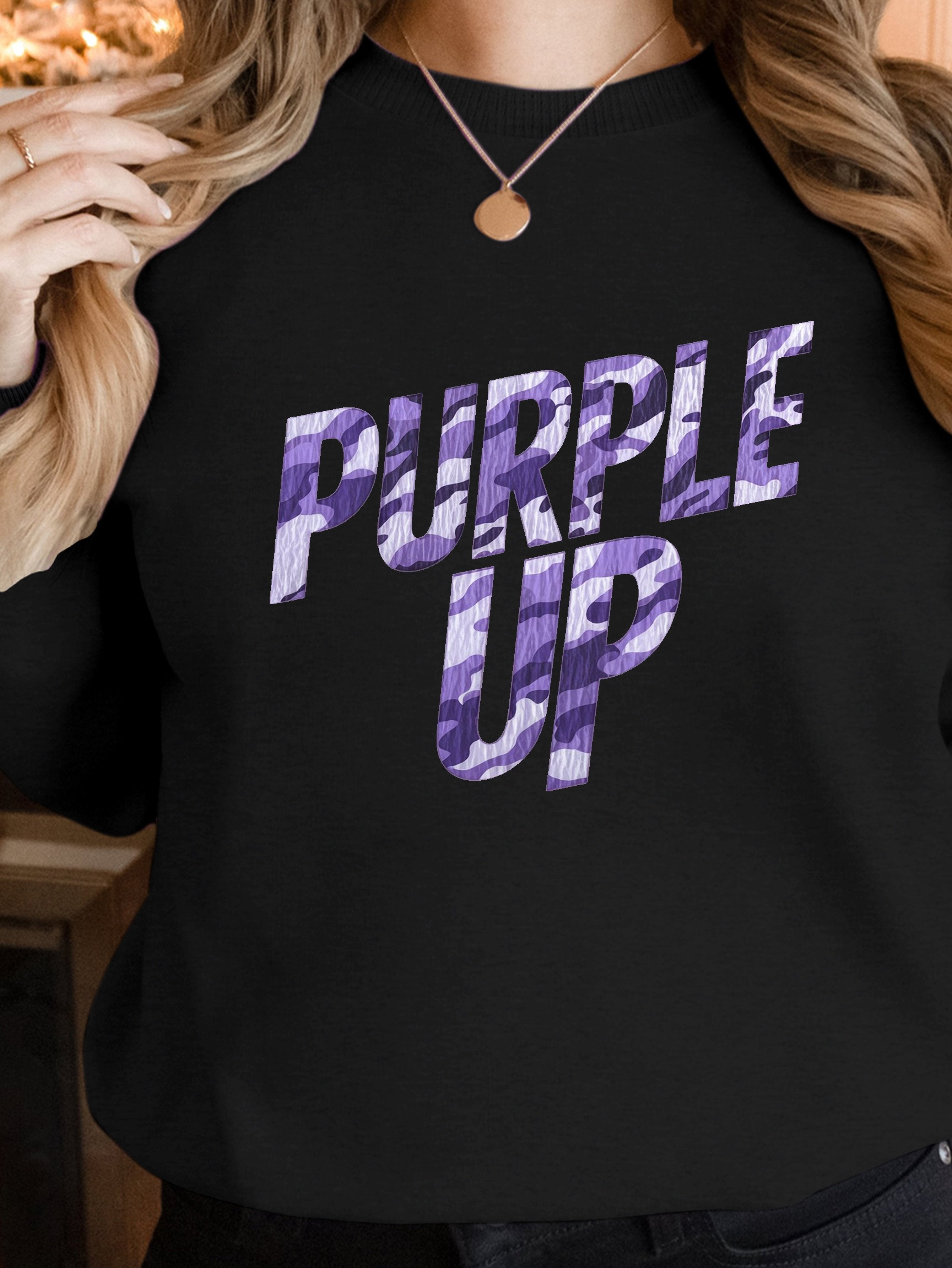 Purple Up women's sweatshirts