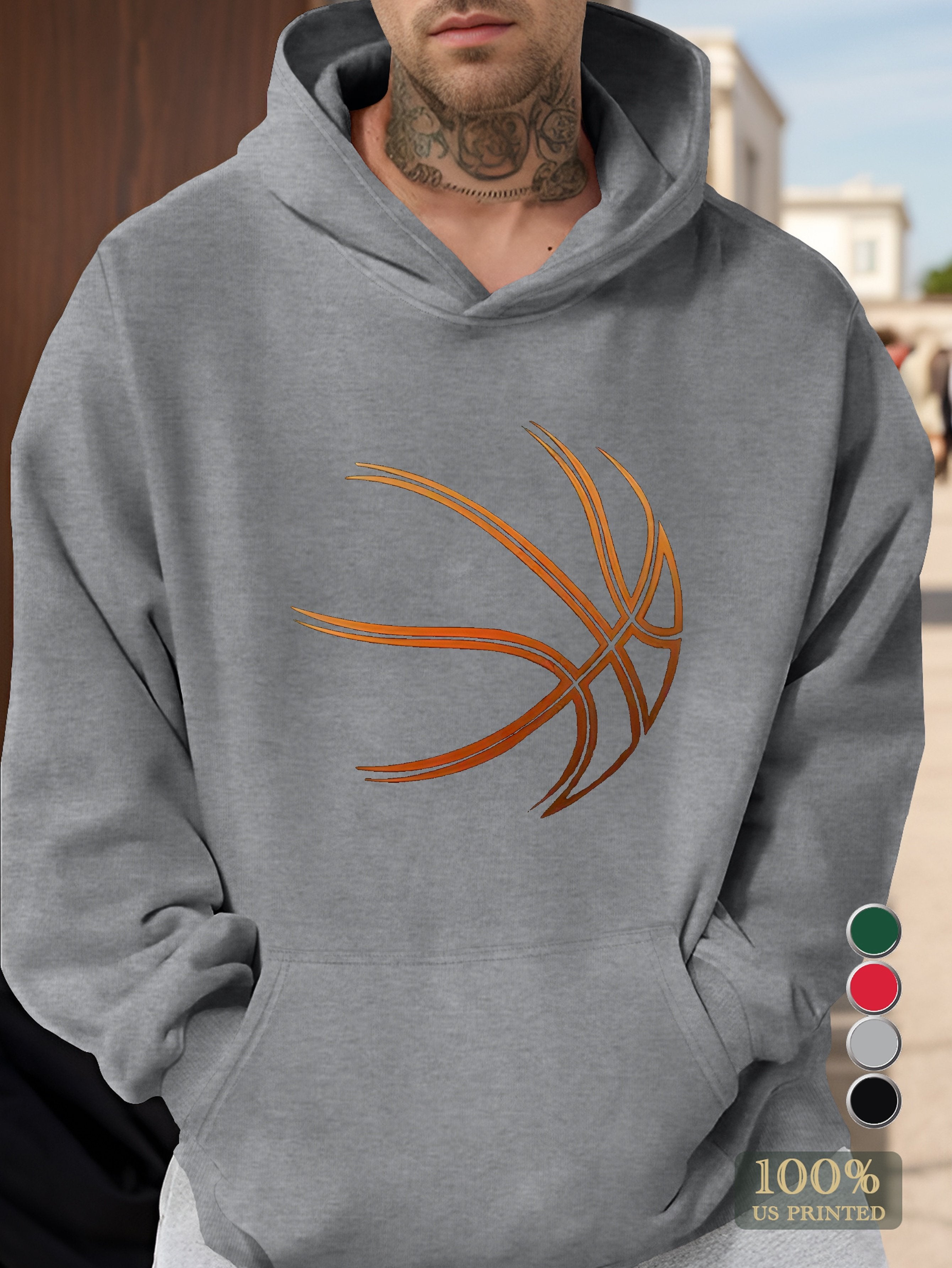 Basketball Lines Men's hooded sweatshirt