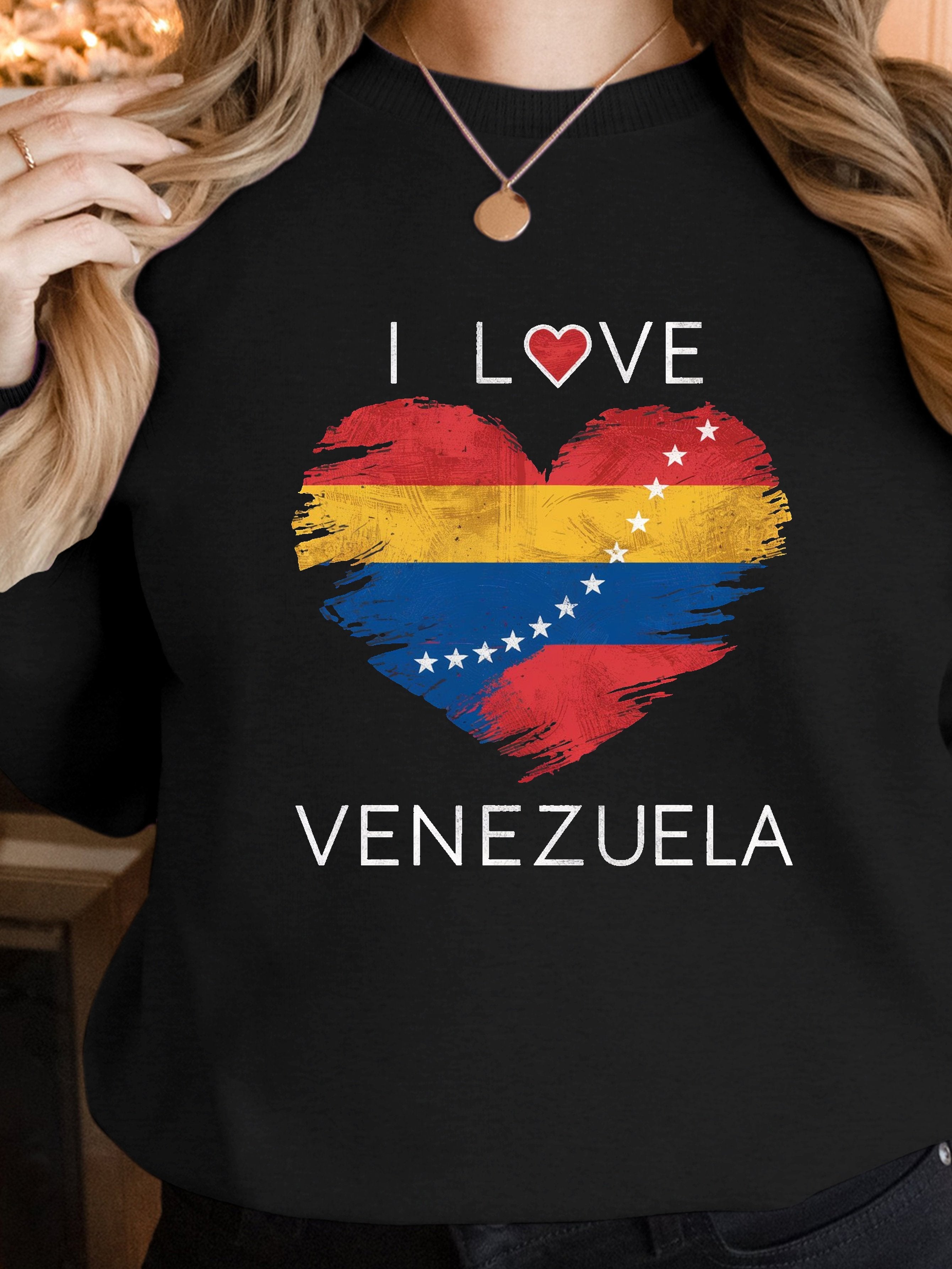 heart symbol for Venezuela women's sweatshirts