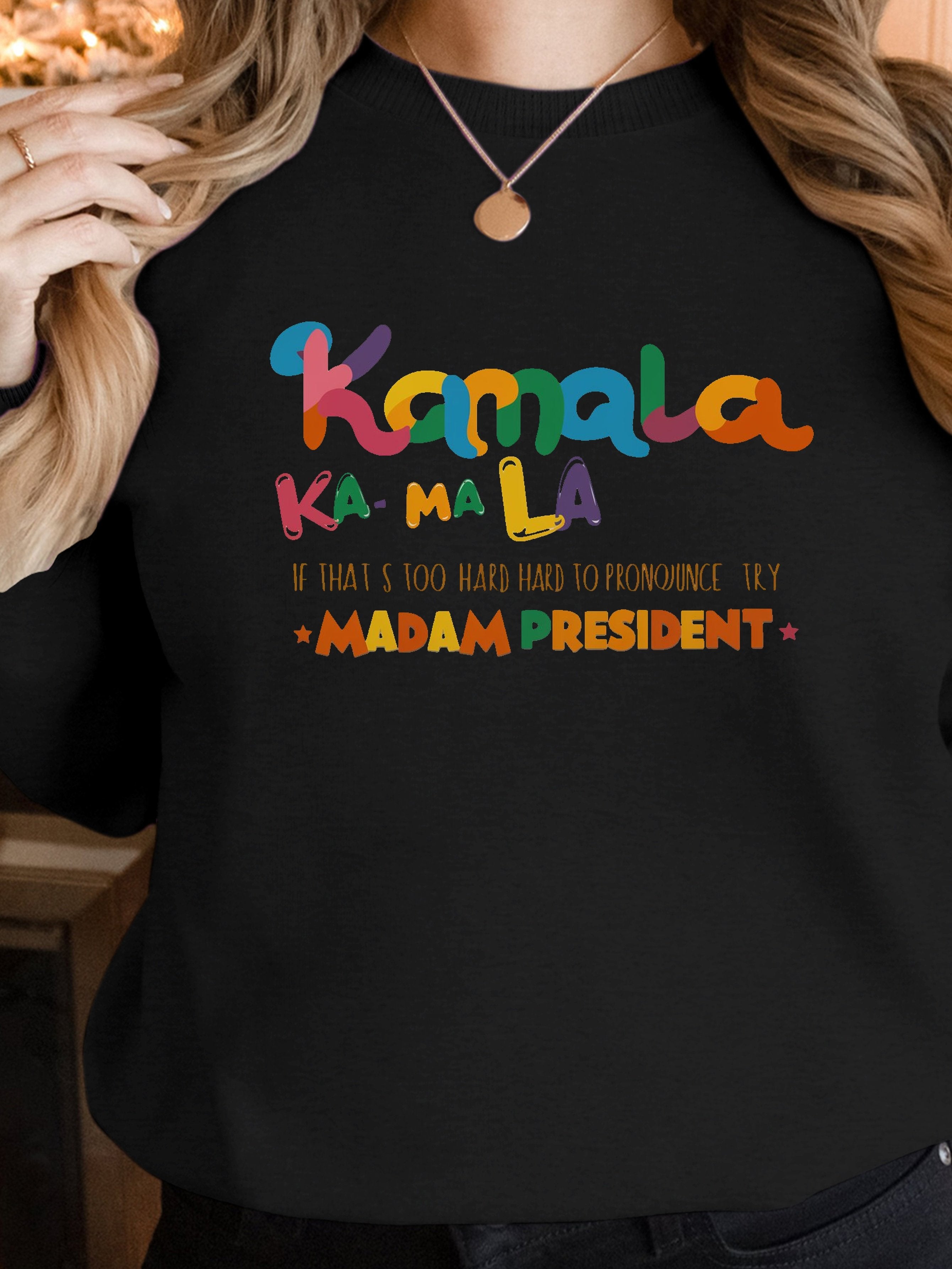 Kamala playful illustration women's sweatshirts