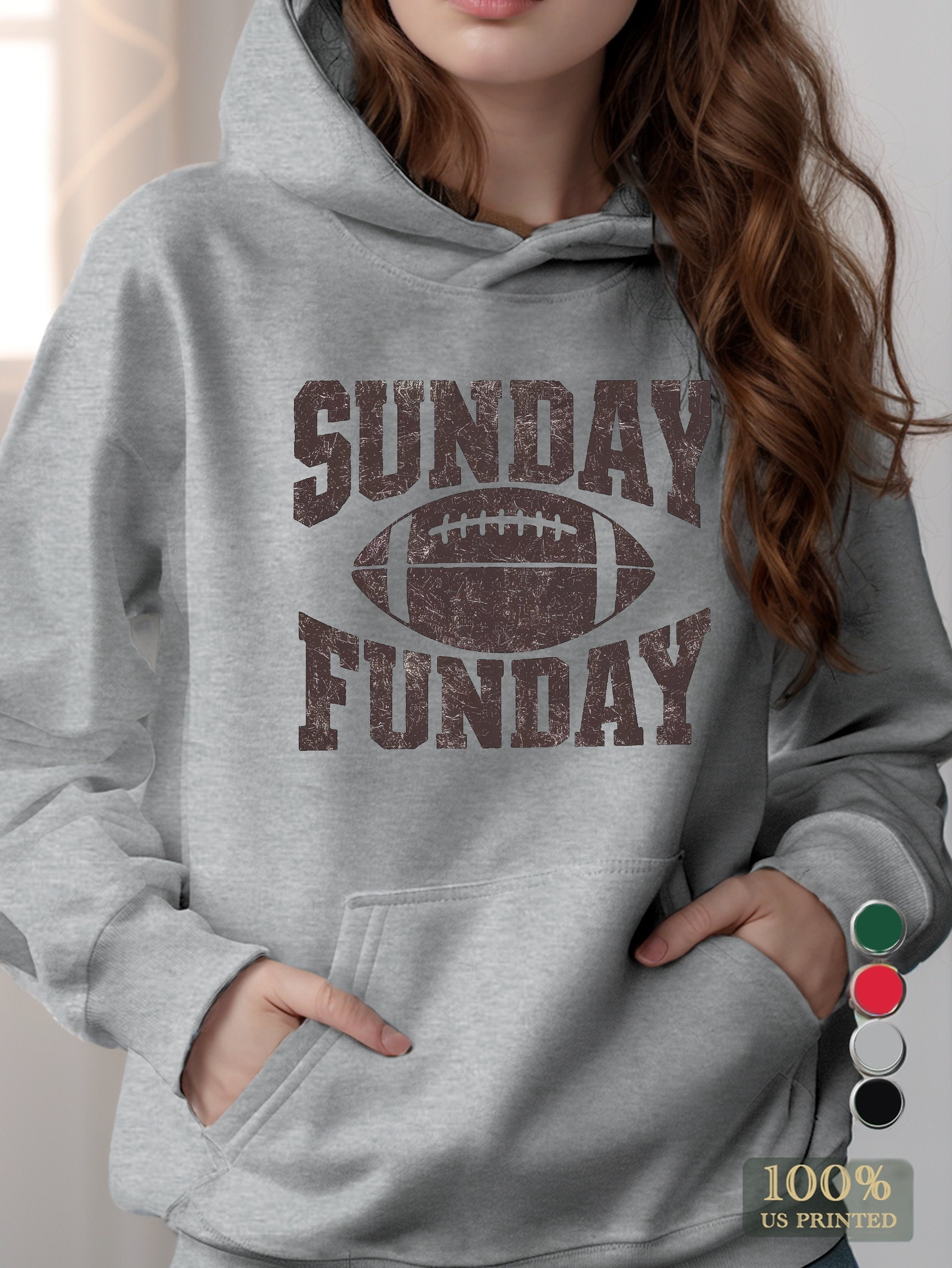 SUNDAY FUNDAY women's hooded sweatshirt