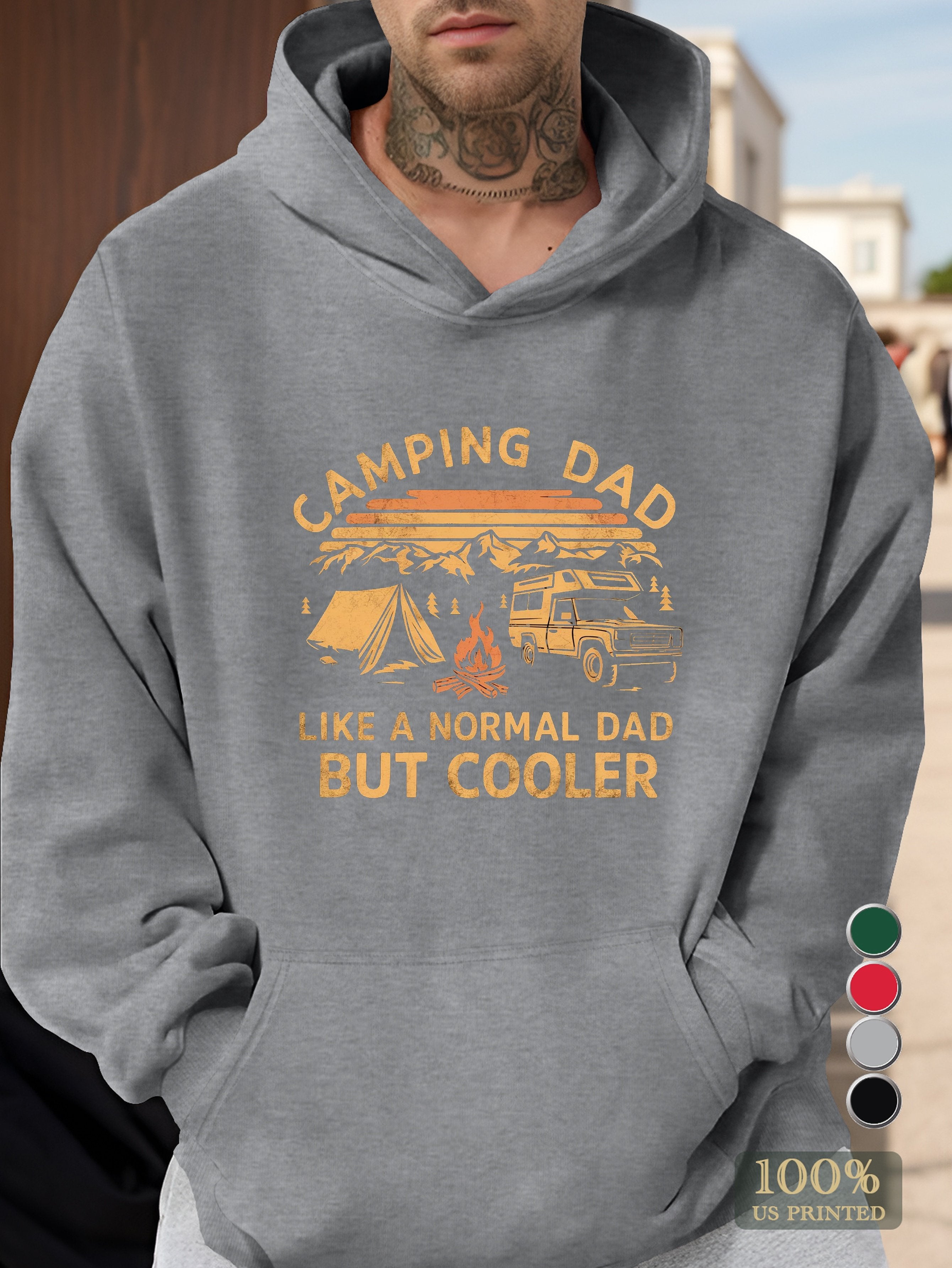 CAMPING DAD BUT COOLER Men's hooded sweatshirt