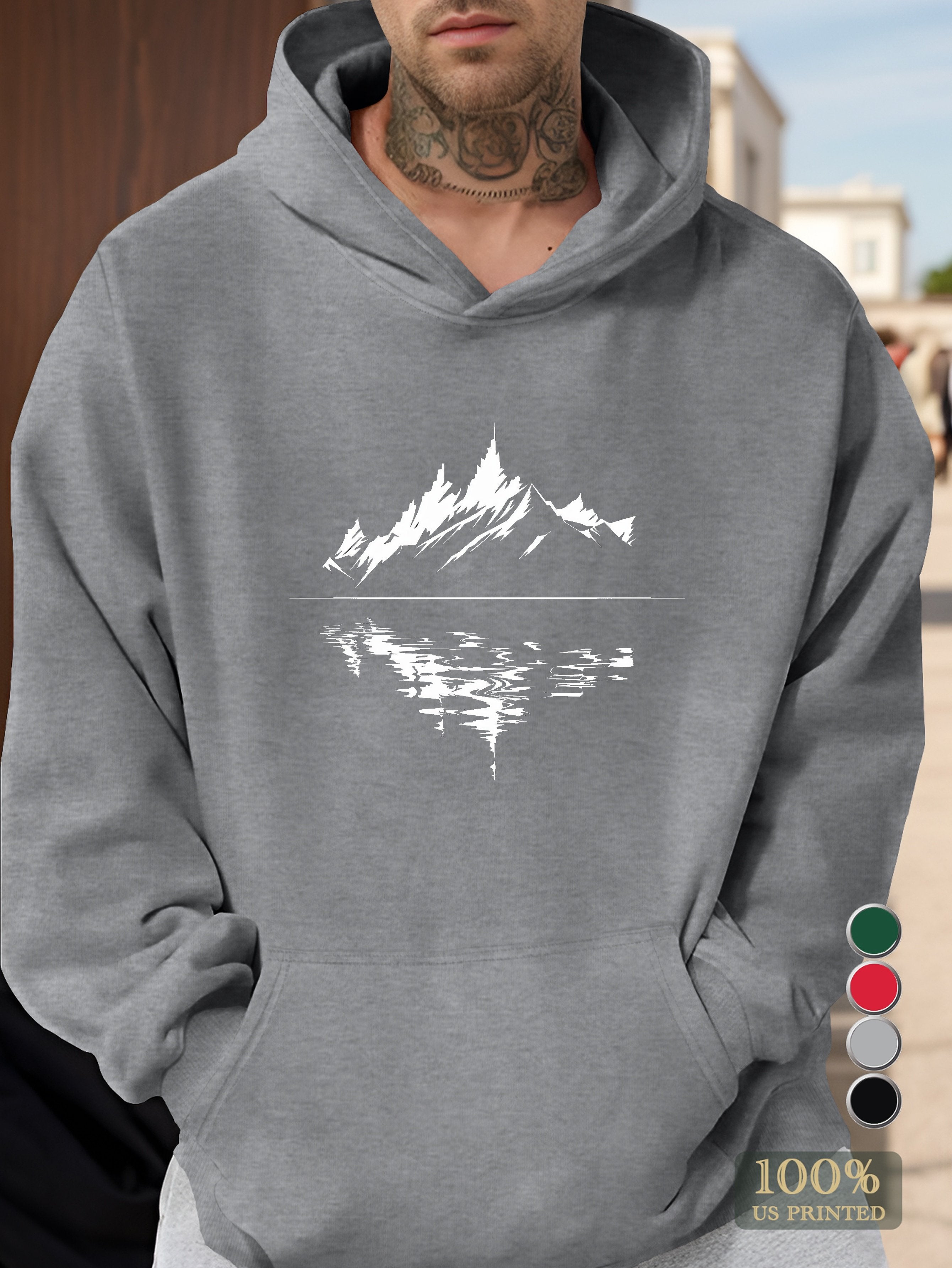 Nature Meets Sound Design Men's hooded sweatshirt