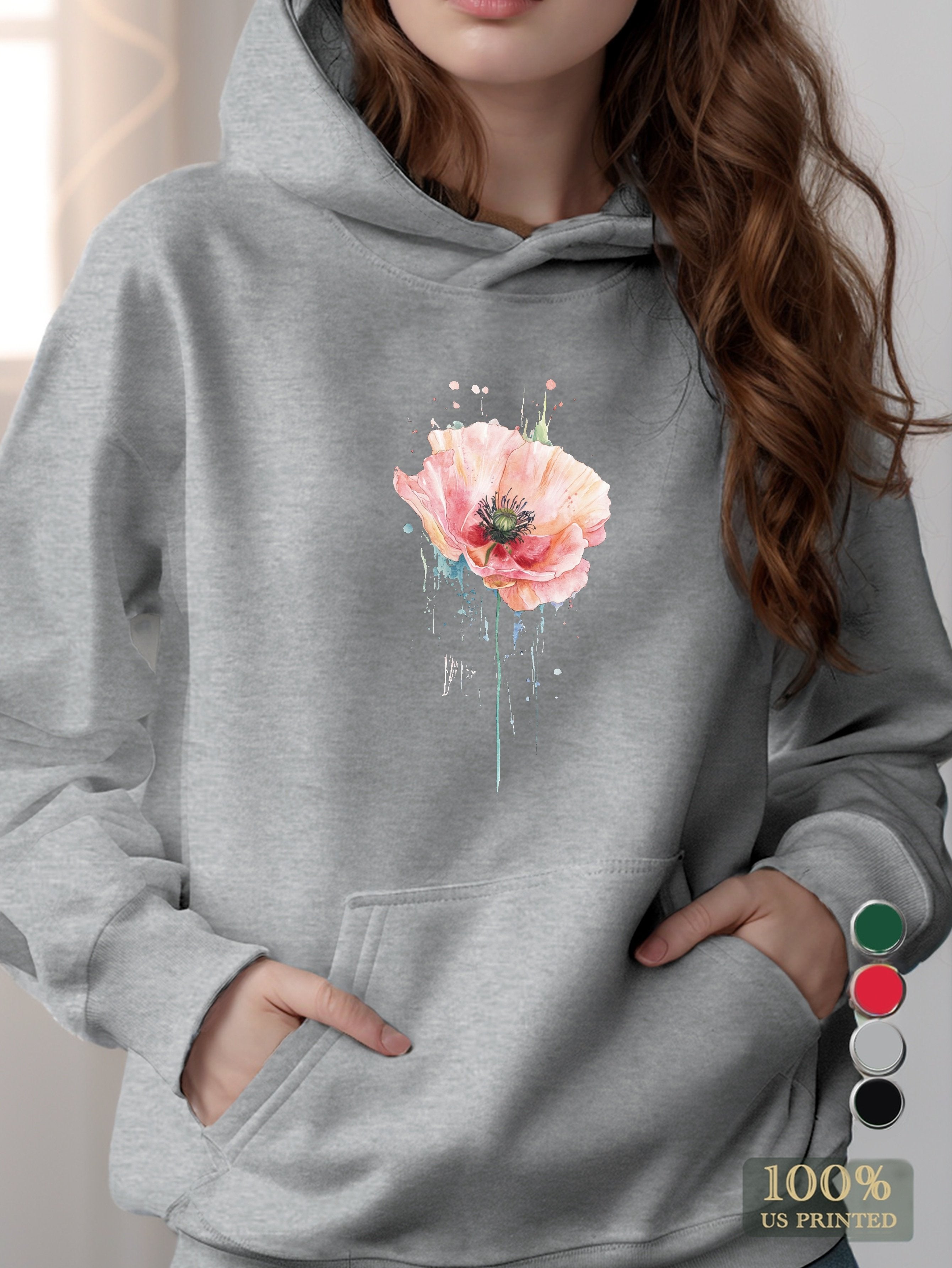 Flower women's hooded sweatshirt