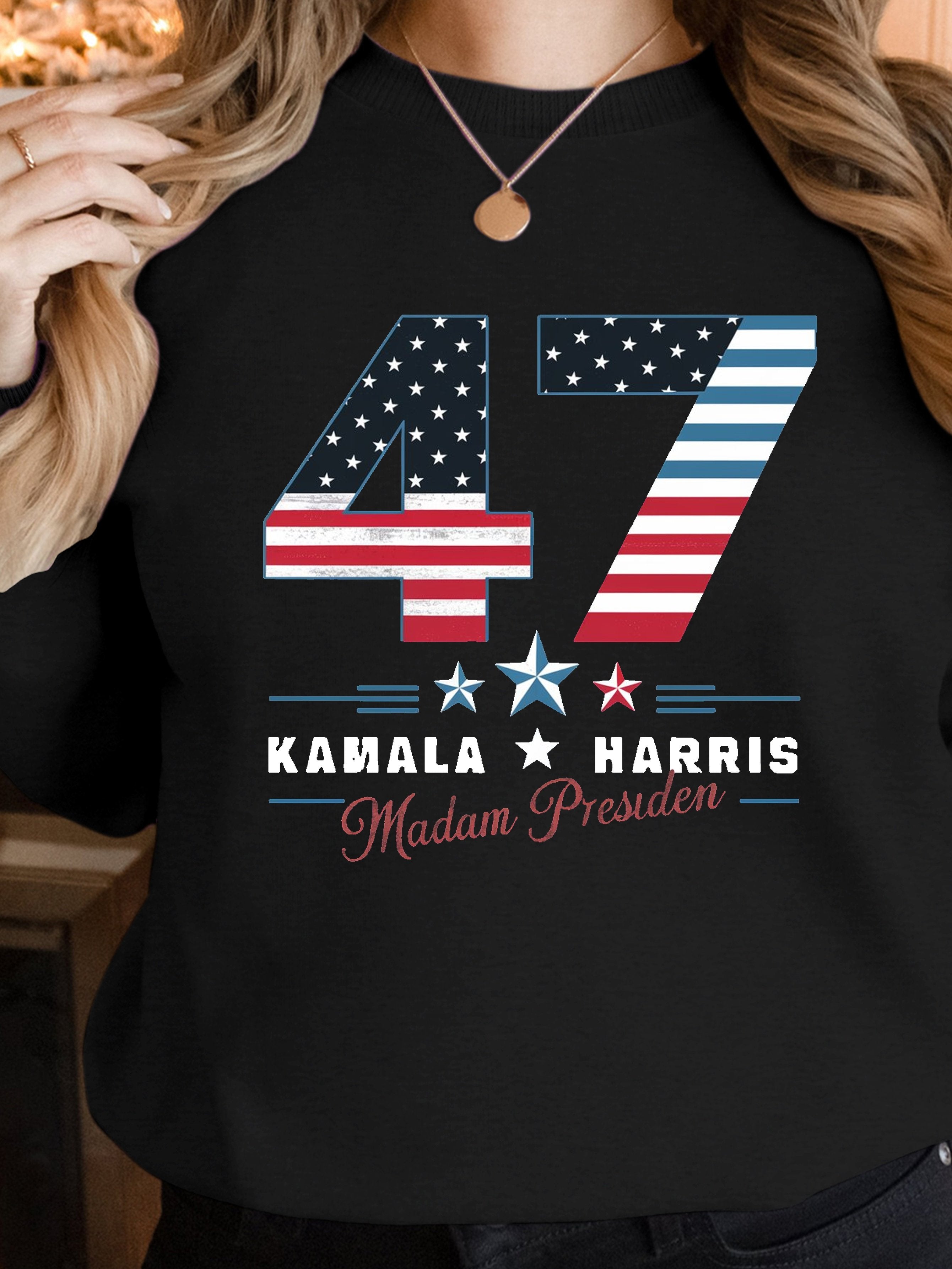 Kamala Harris Madam President women's sweatshirts