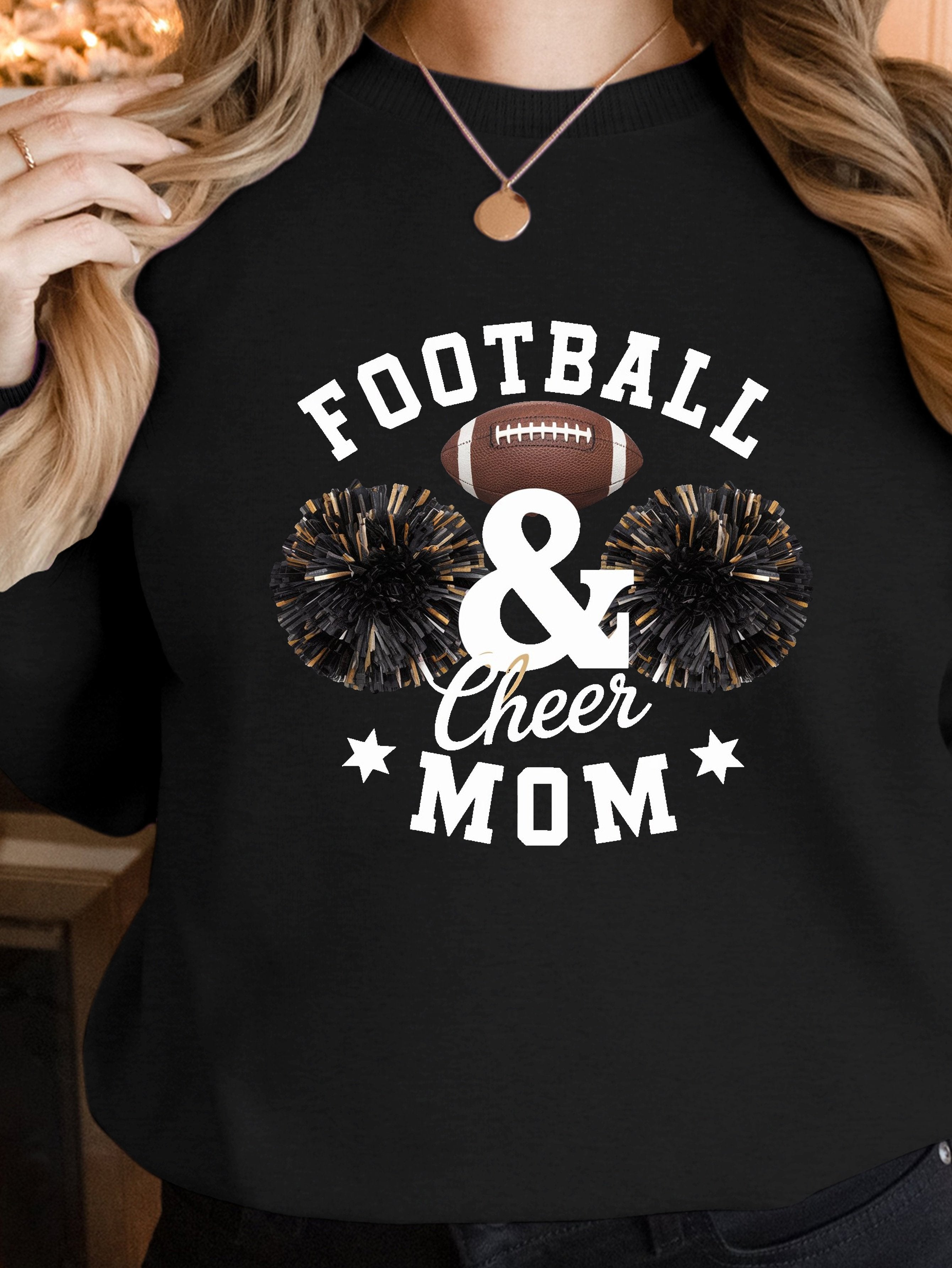 FOOTBALL cheer MOM women's sweatshirts