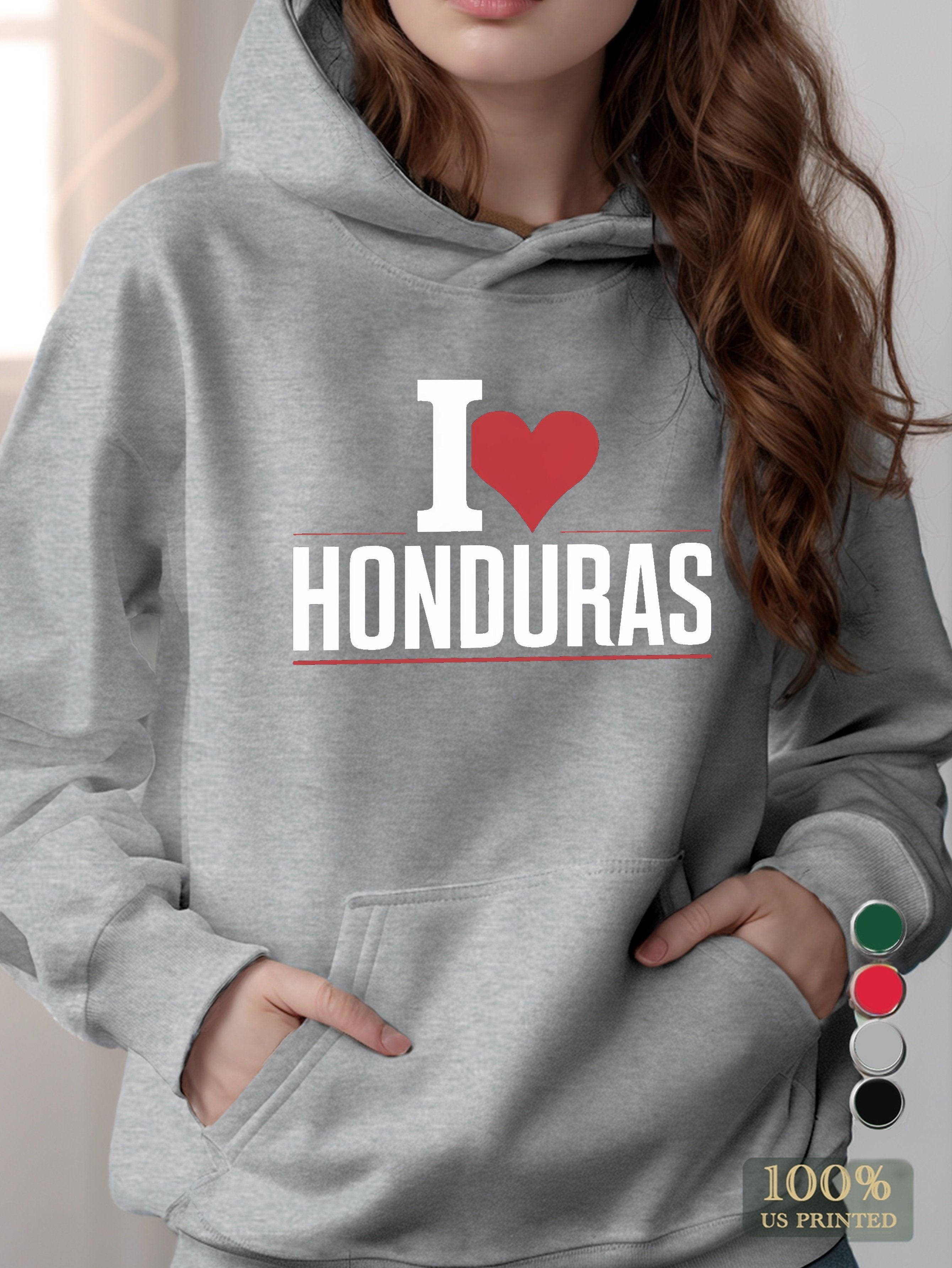 I heart HONDURAS women's hooded sweatshirt