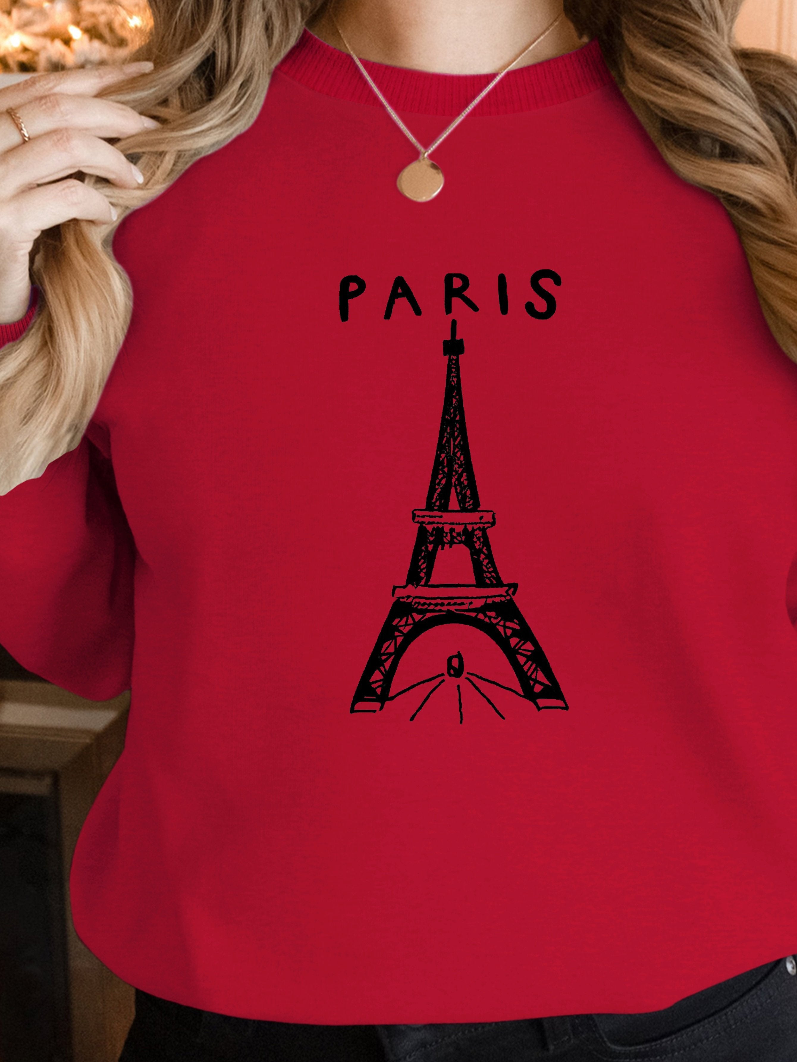 Minimalist Paris Map women's sweatshirts