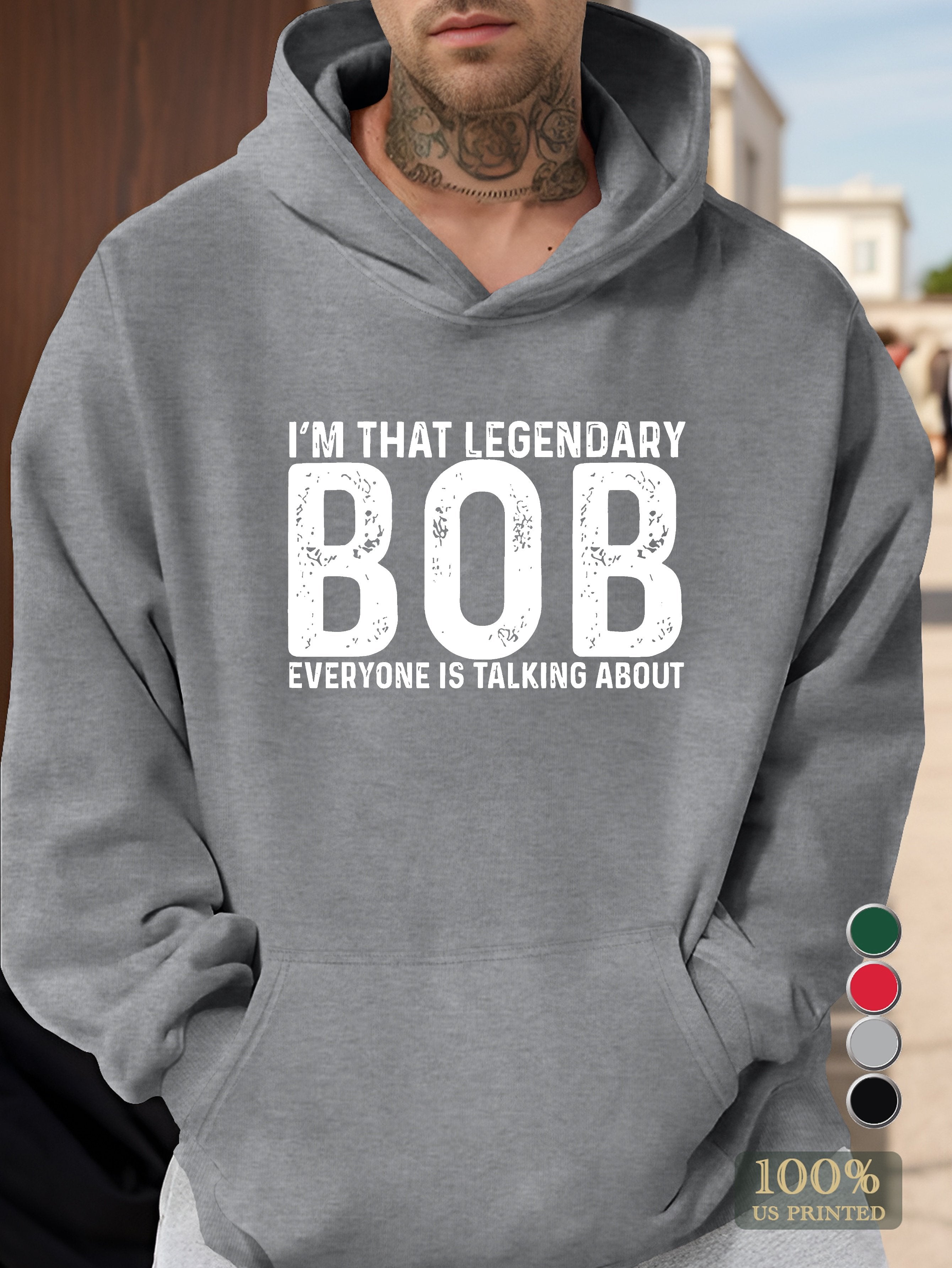 I M THAT LEGENDARY BOB Men's hooded sweatshirt