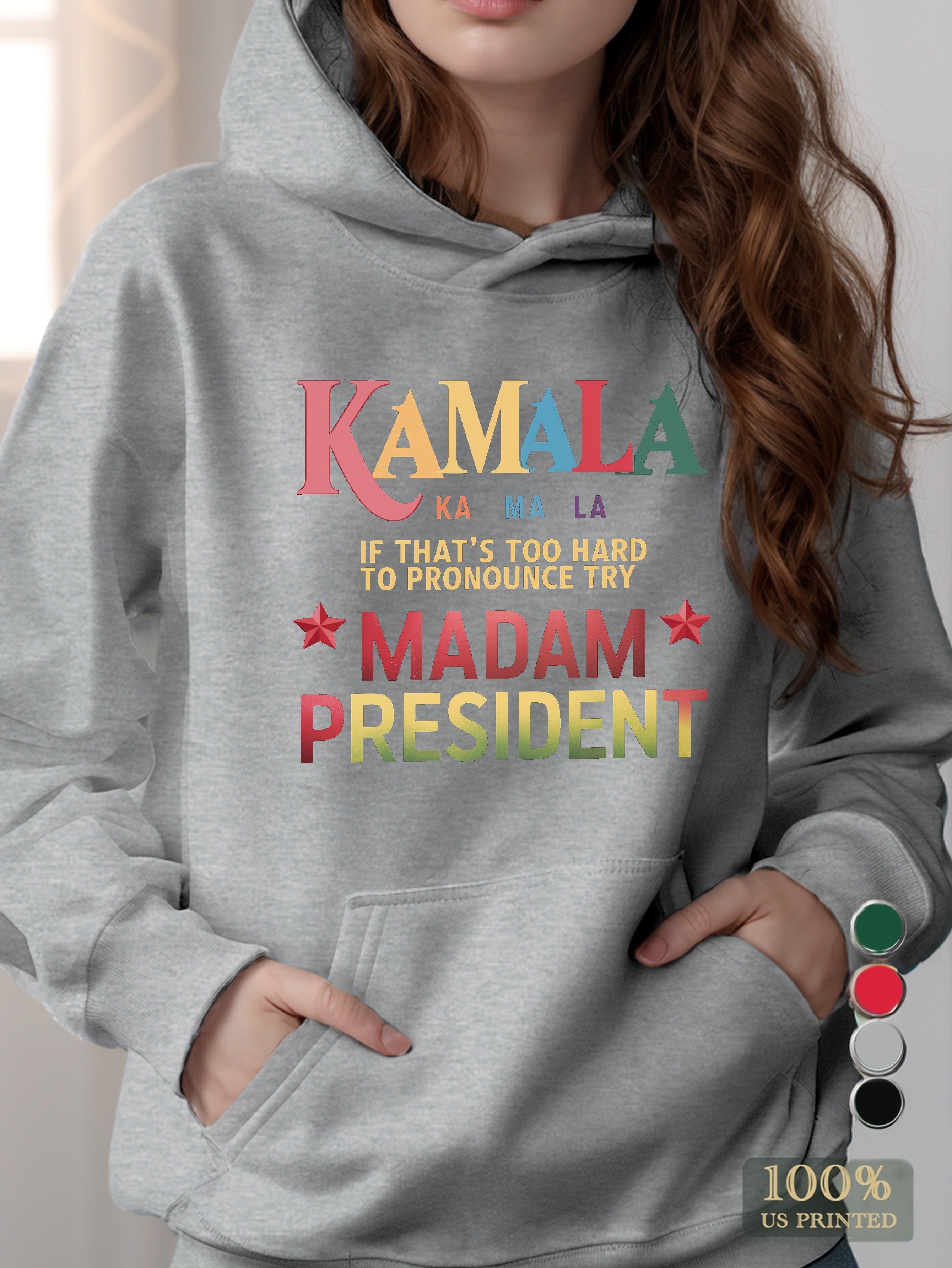 Kamala MADAM PRESIDENT women's hooded sweatshirt