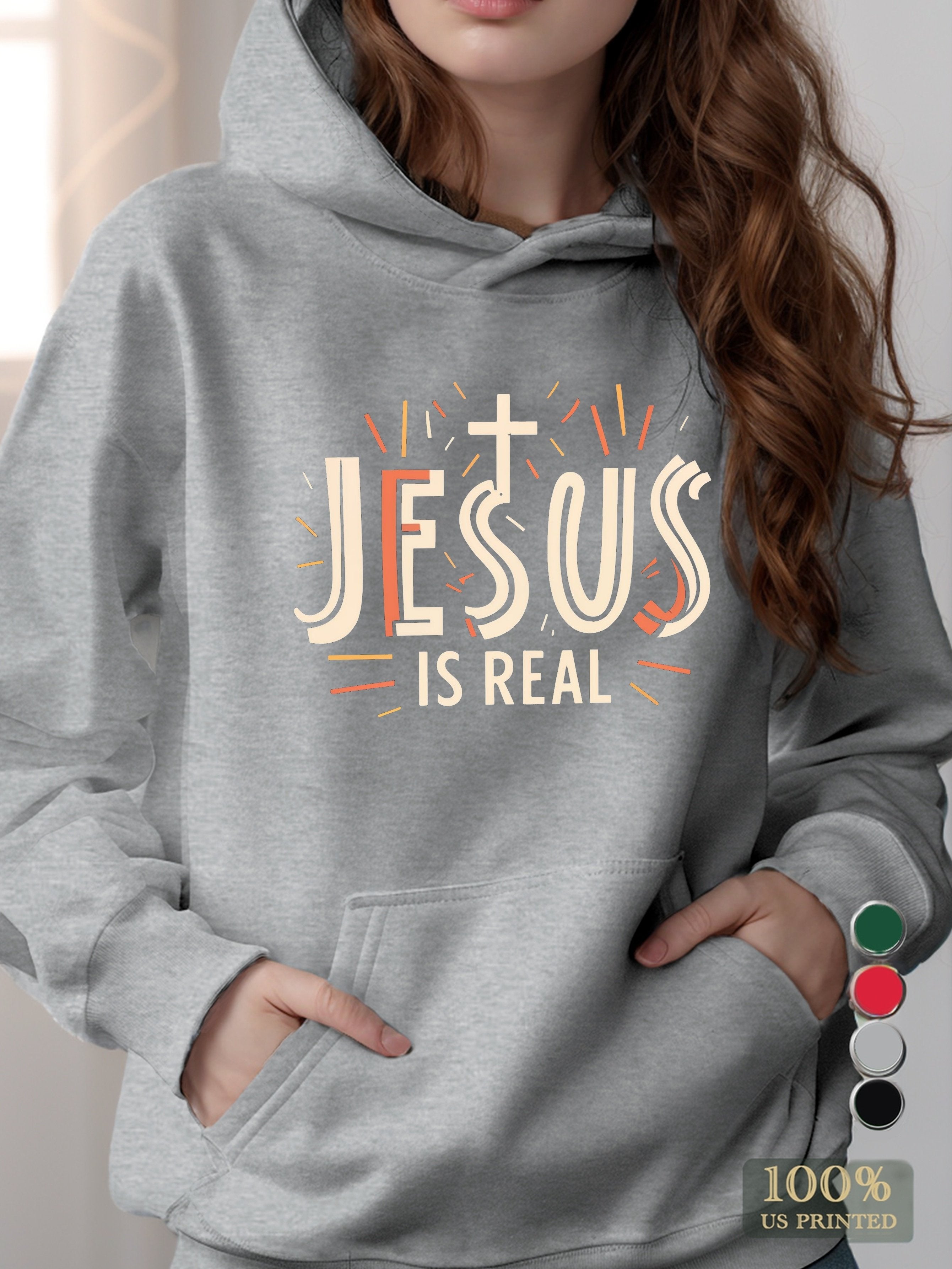JESUS IS REAL women's hooded sweatshirt