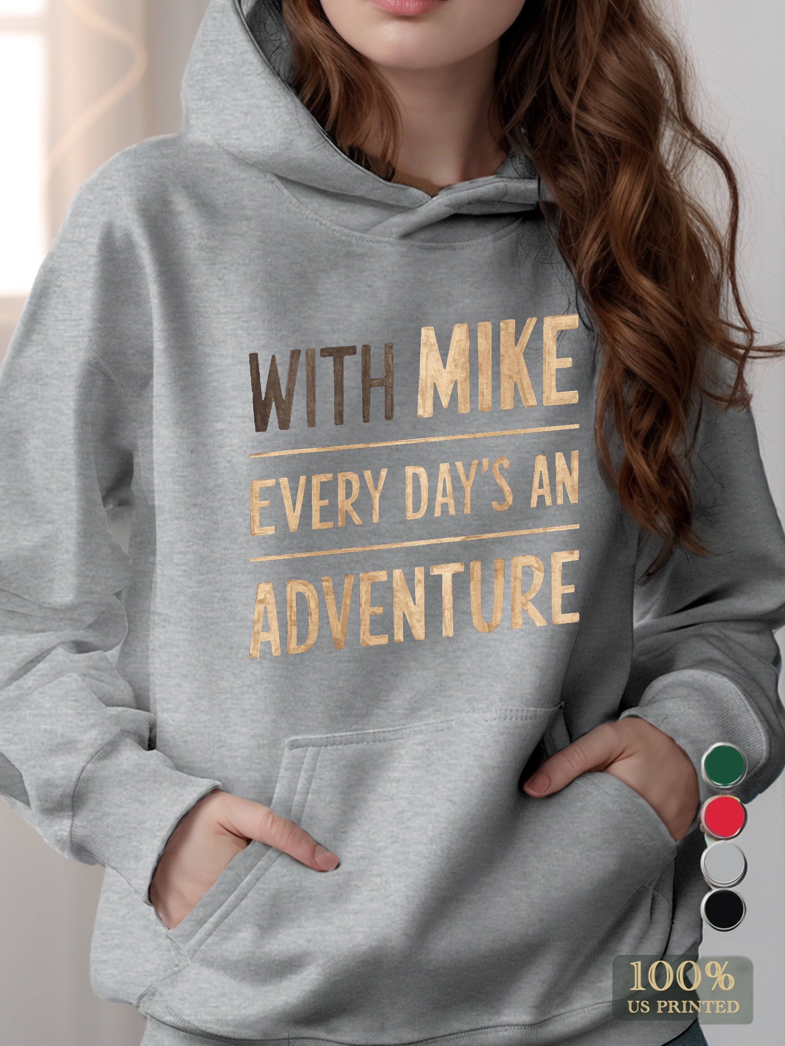 WITH MIKE women's hooded sweatshirt