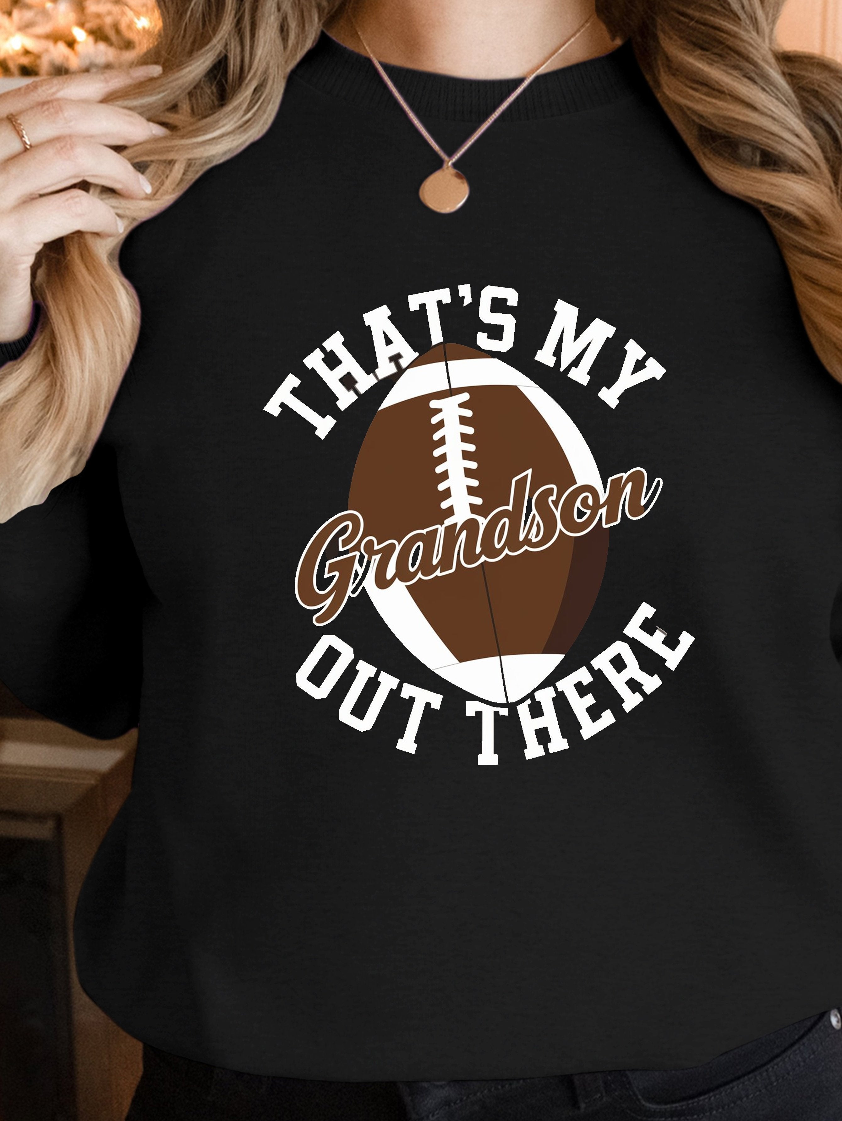 Grandson football illustration women's sweatshirts