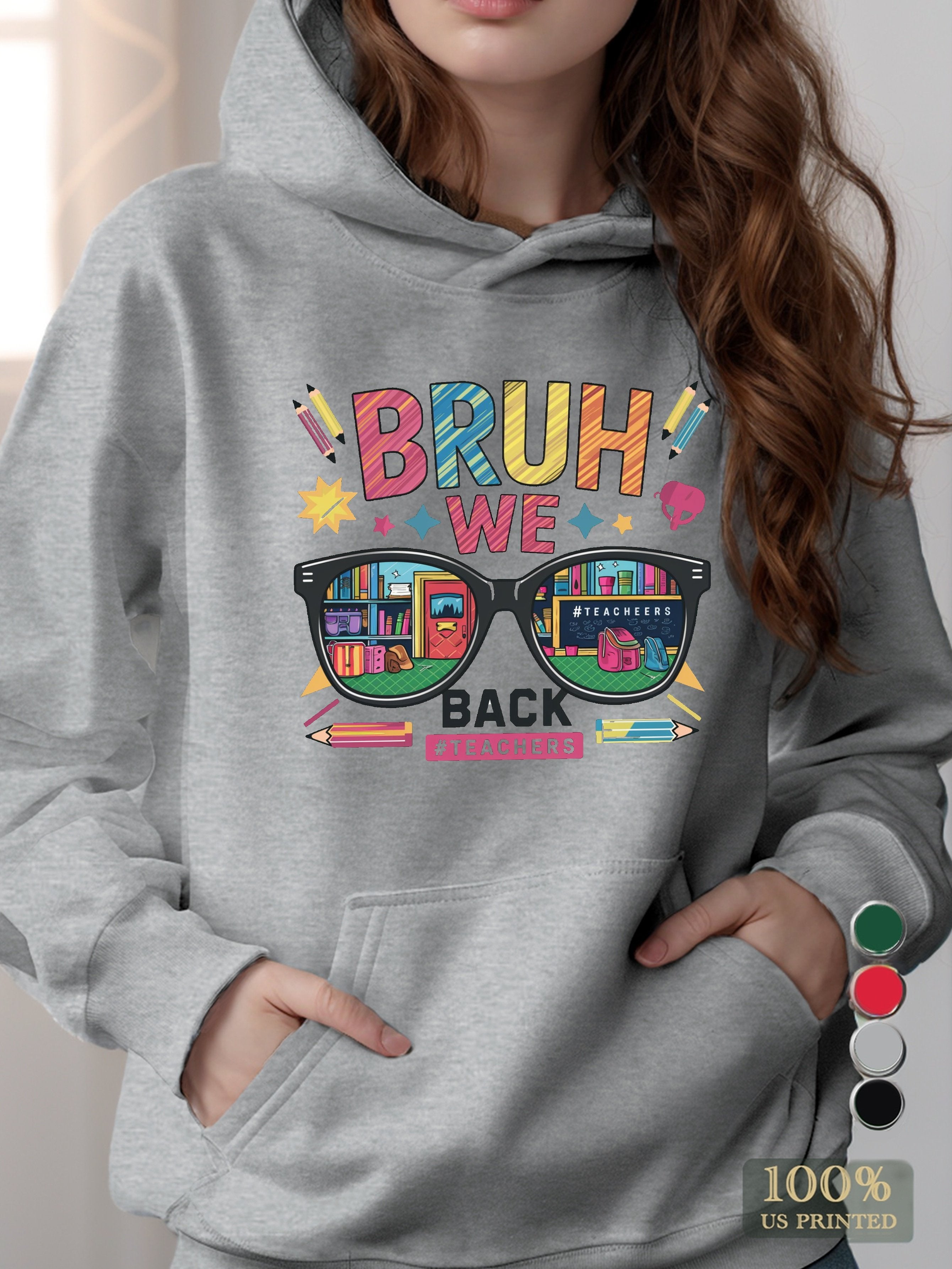 bruh we back women's hooded sweatshirt