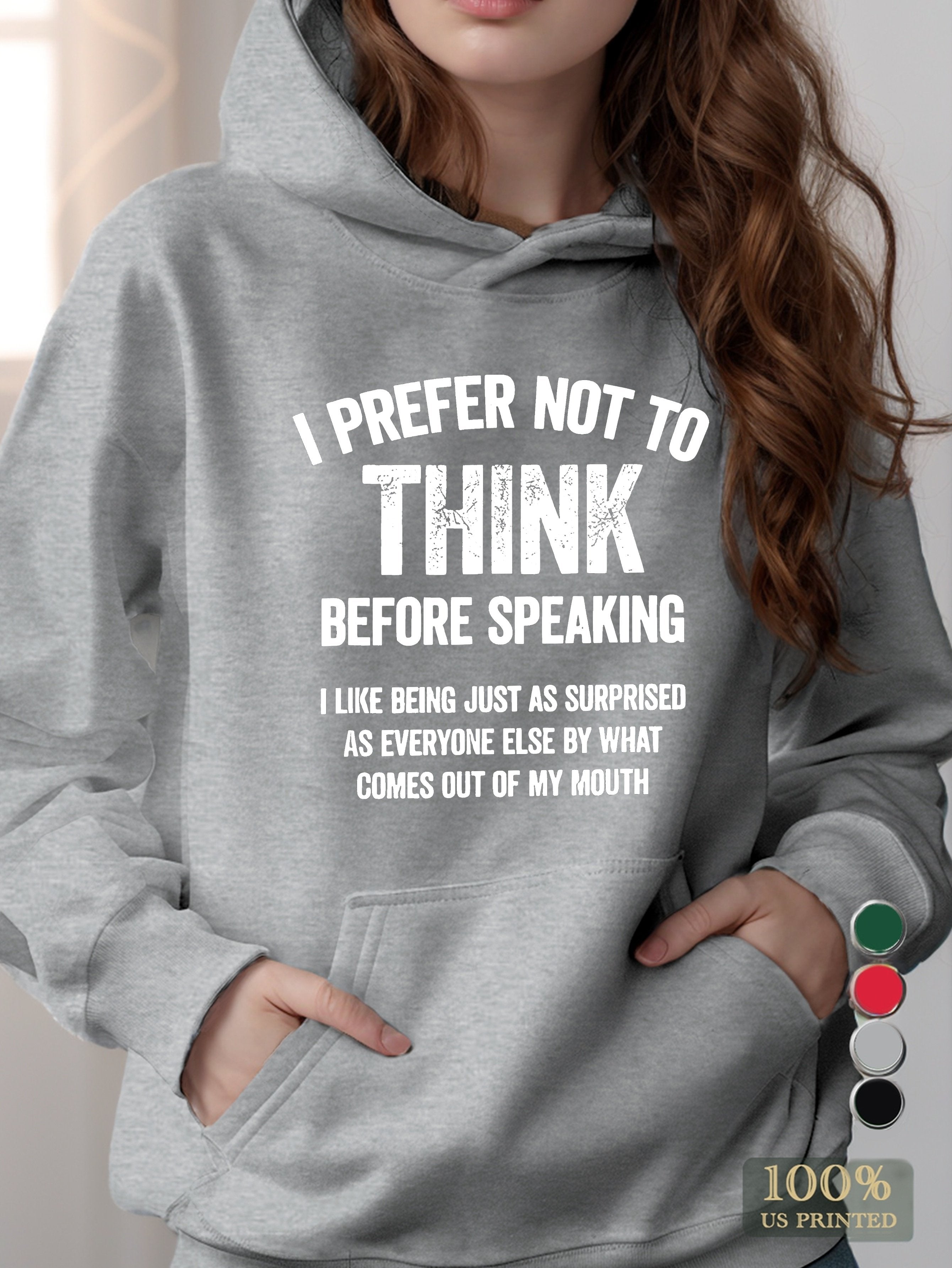 NOT TO THINK women's hooded sweatshirt