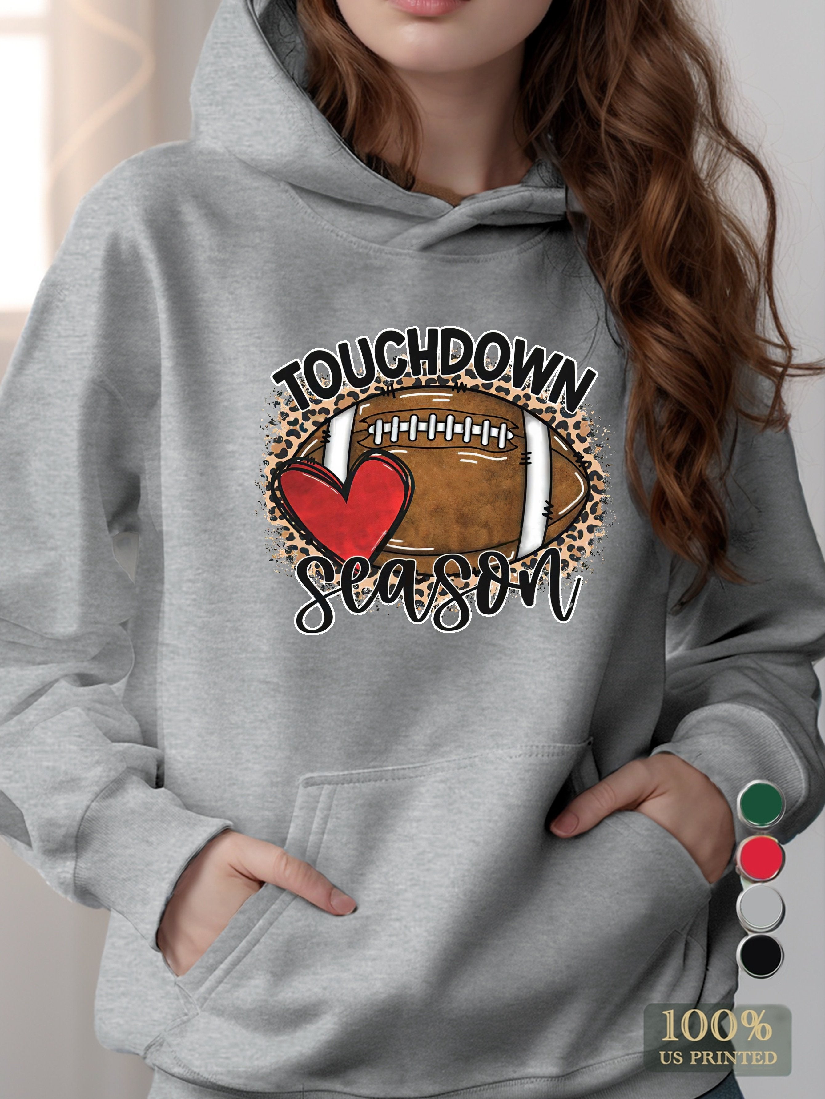 touchdown season women's hooded sweatshirt