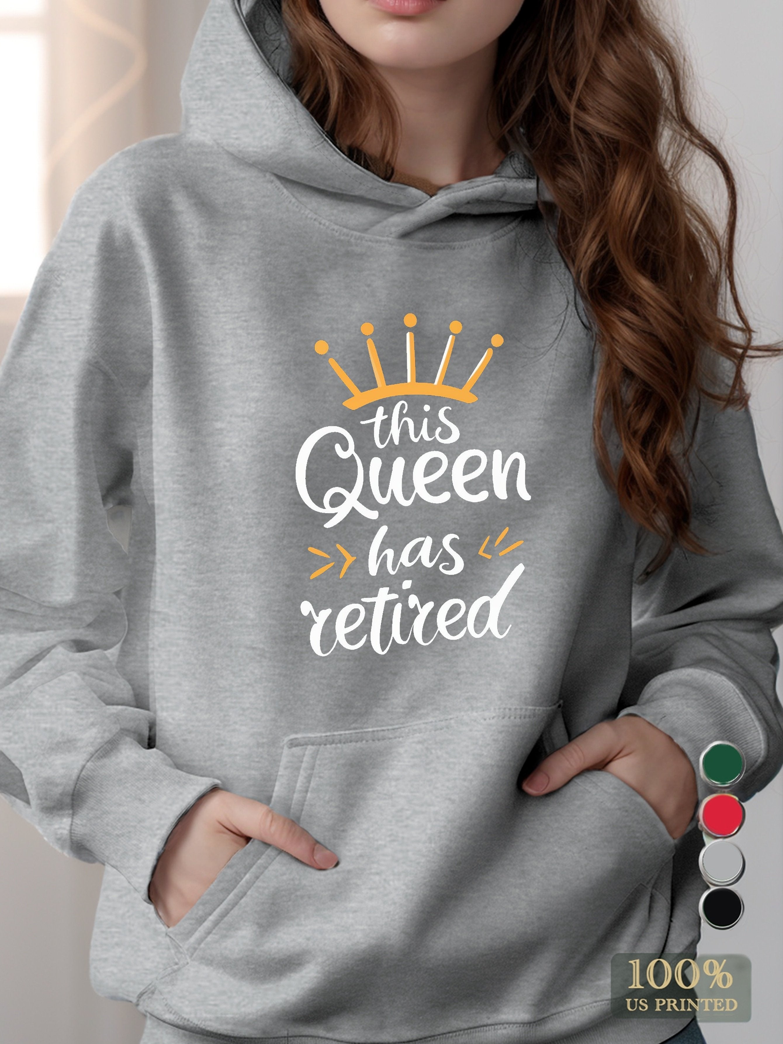This Queen Has Retired women's hooded sweatshirt