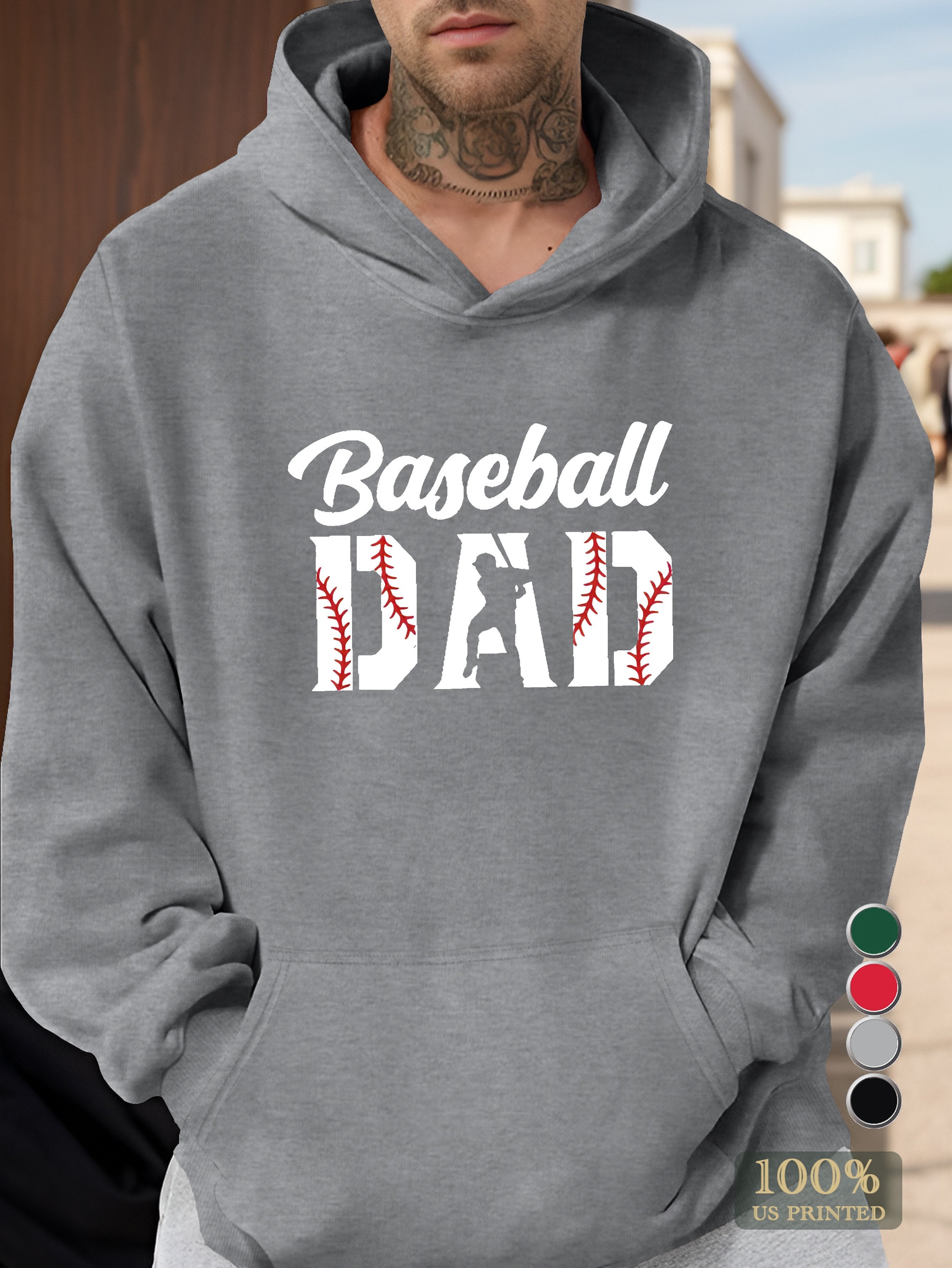 BASEBALL DAD Men's hooded sweatshirt