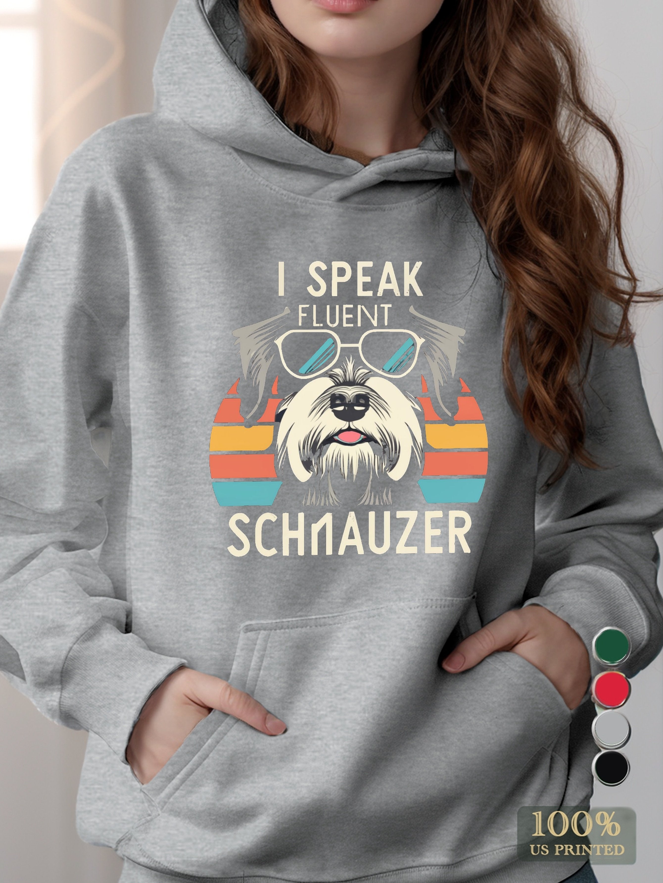 Fluent Schnauzer Style women's hooded sweatshirt
