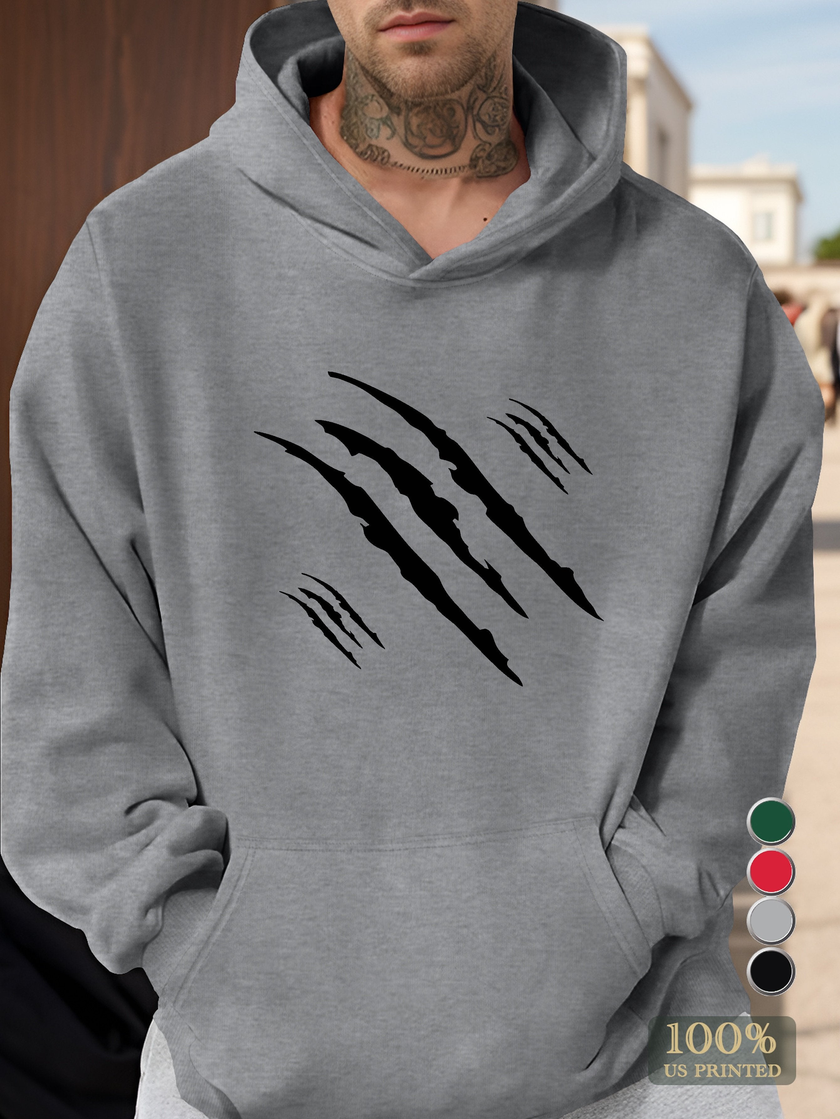 Claw Marks Men's hooded sweatshirt