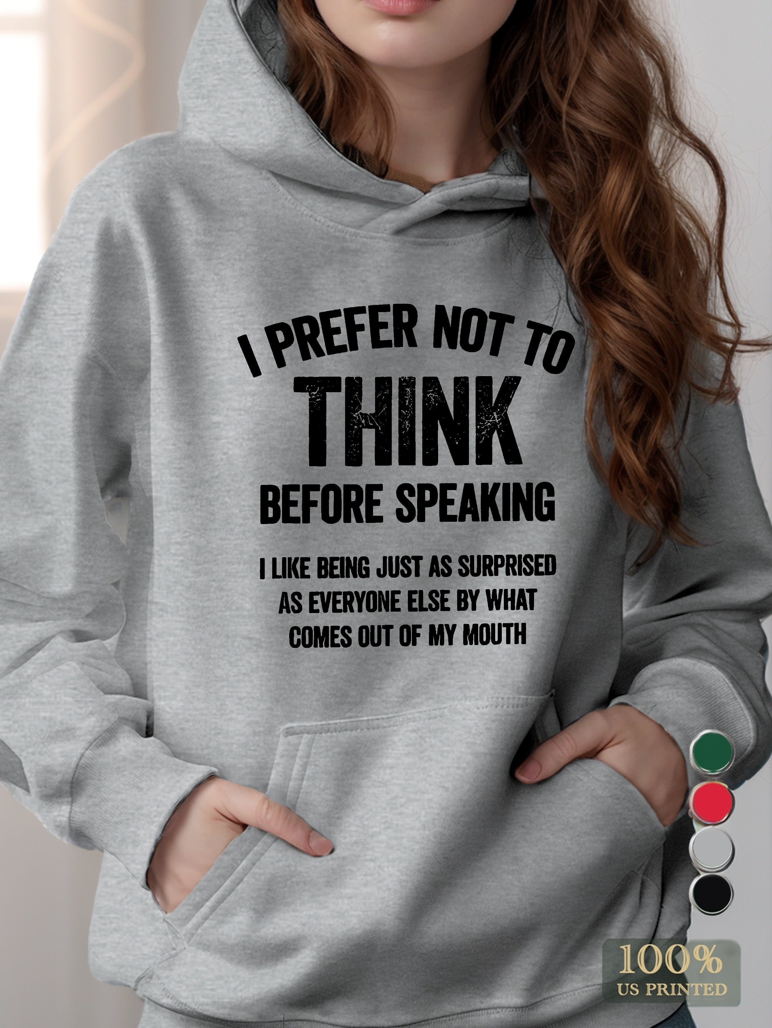 NOT TO THINK women's hooded sweatshirt