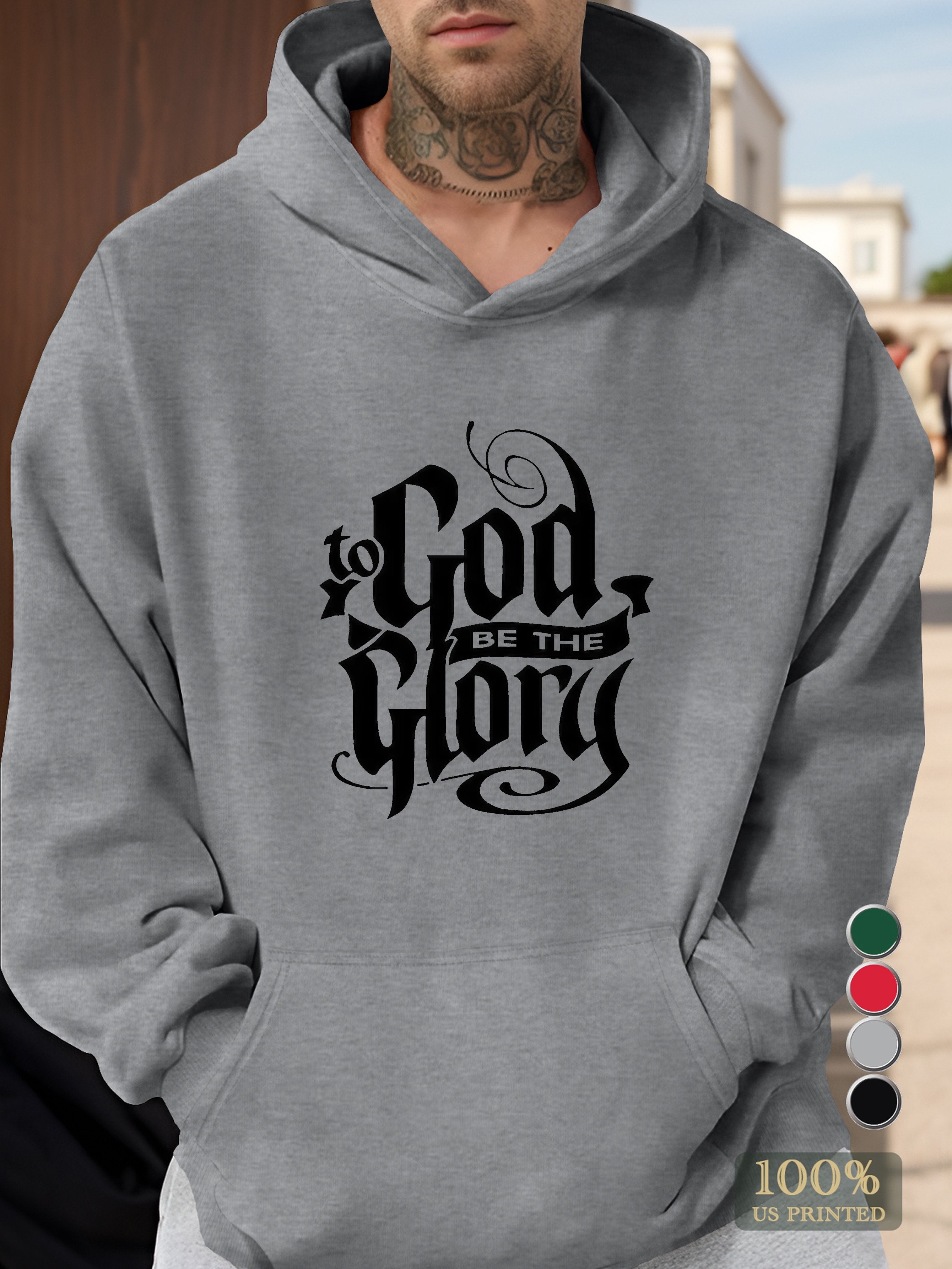 GOD GLORY Men's hooded sweatshirt