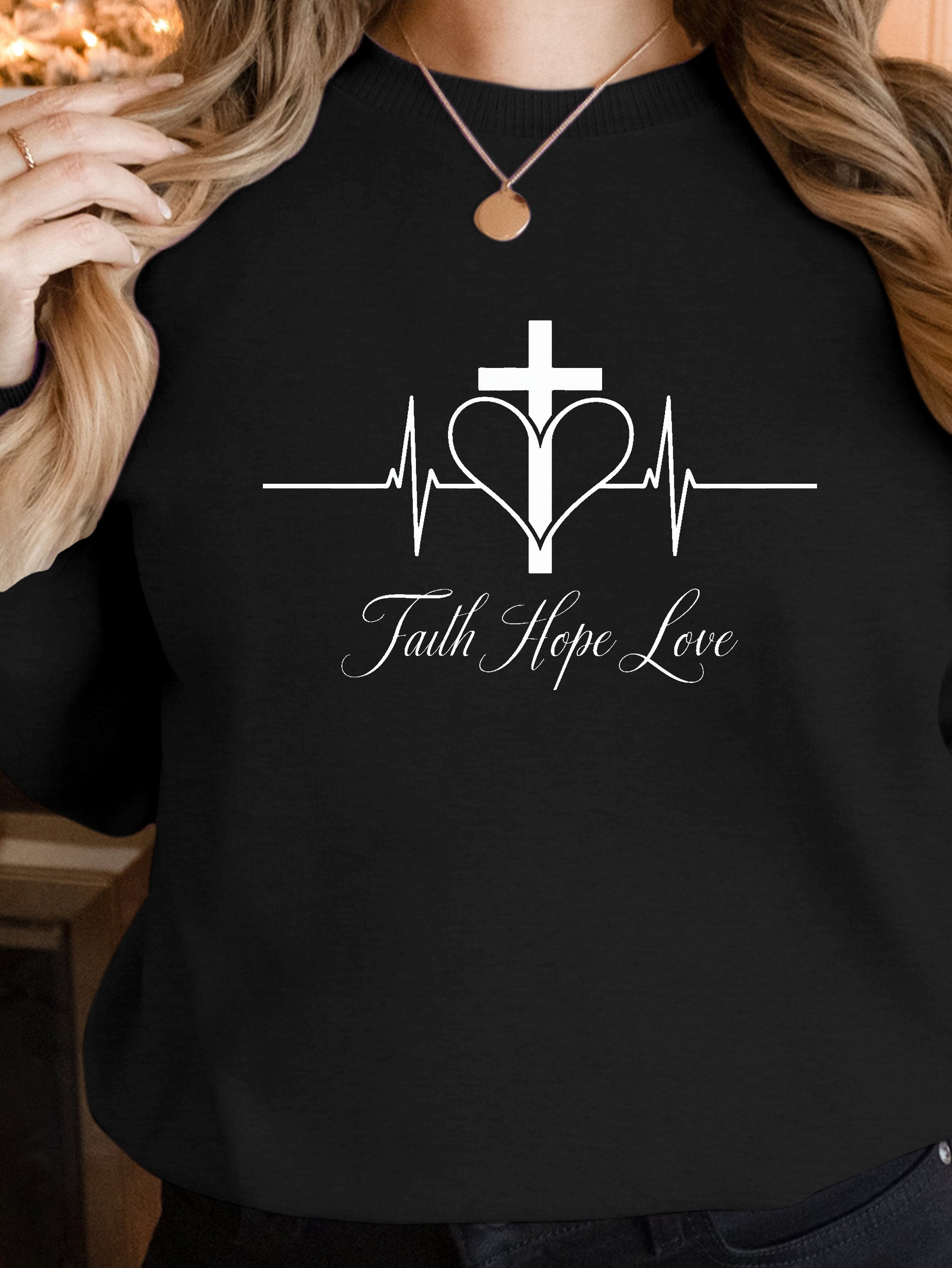 Faith Hope Love design women's sweatshirts