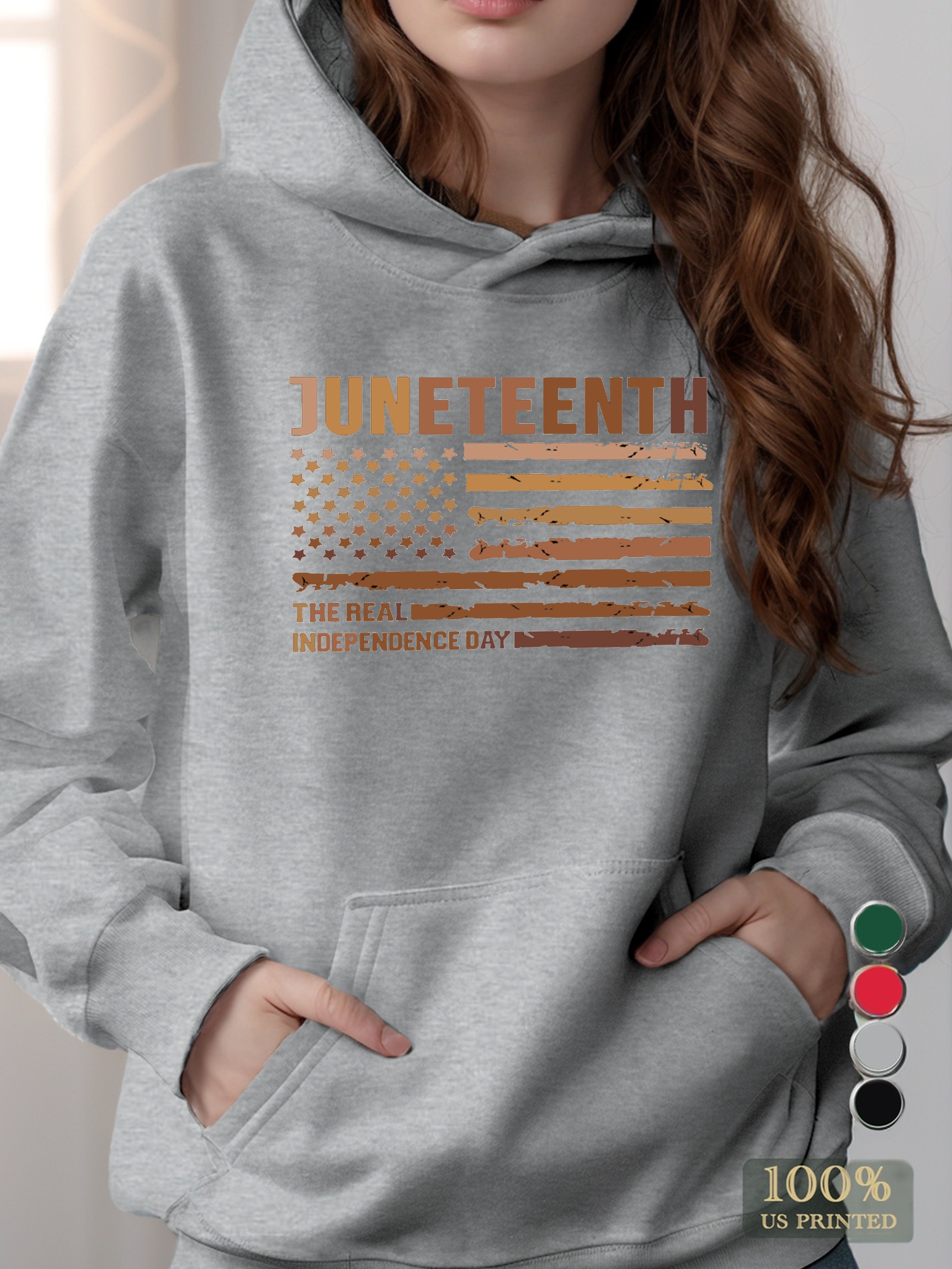 juneteenth women's hooded sweatshirt