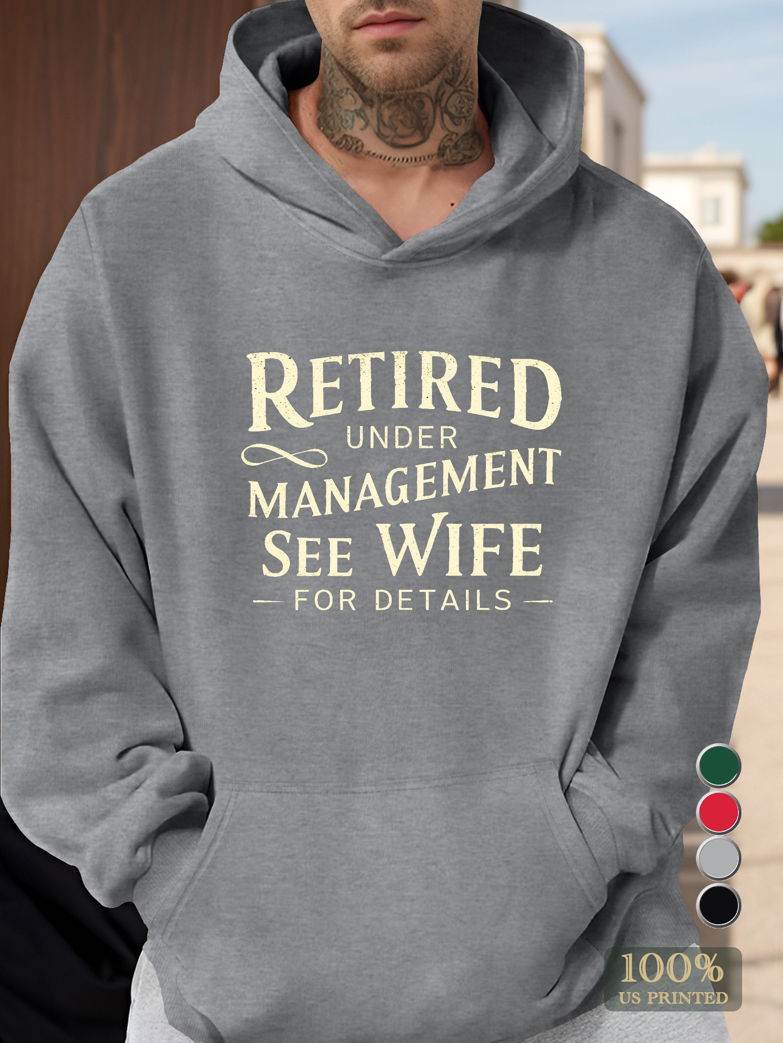 Retired Under New Management Men's hooded sweatshirt