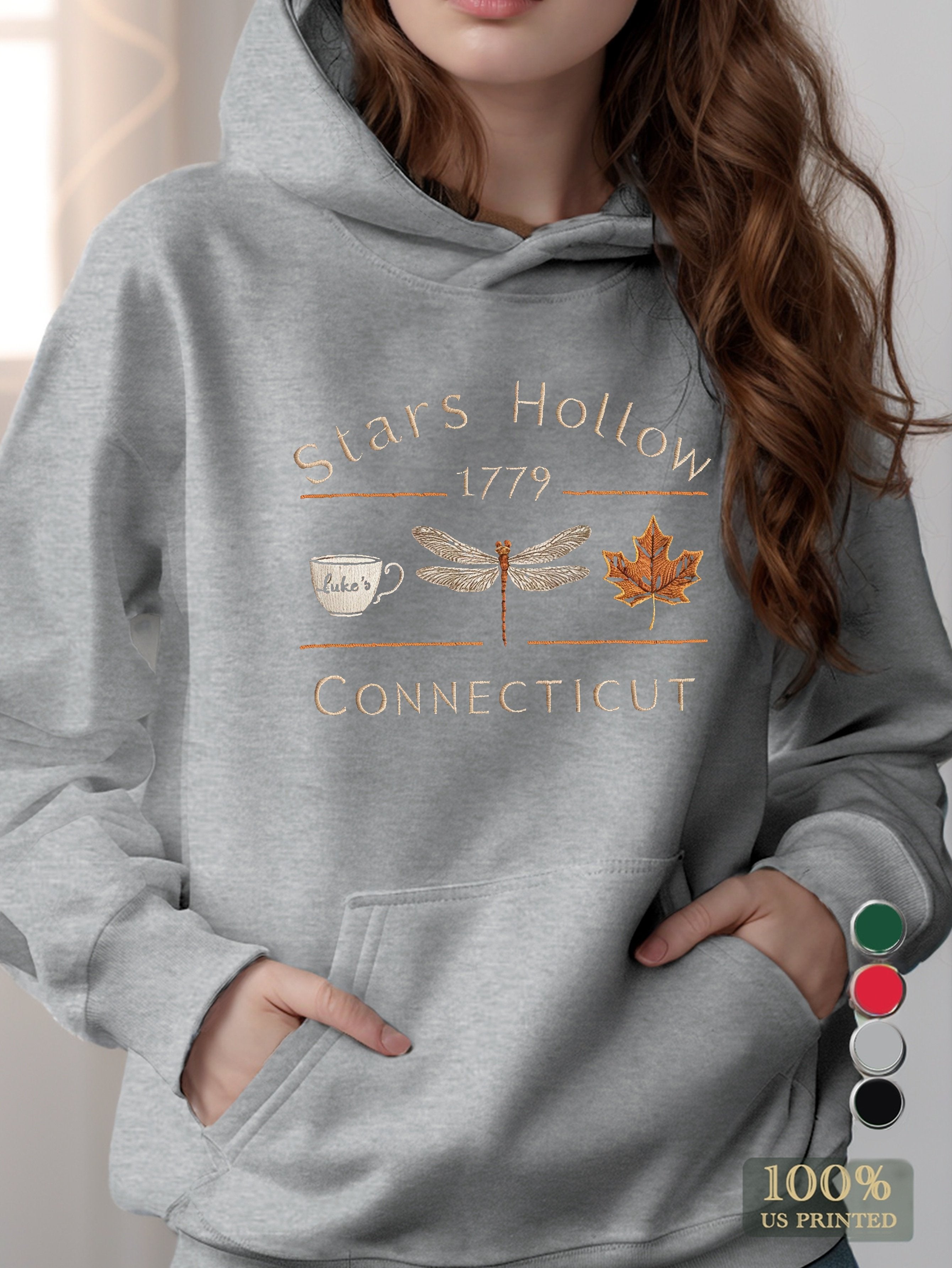 STARS HOLLOW illustration women's hooded sweatshirt