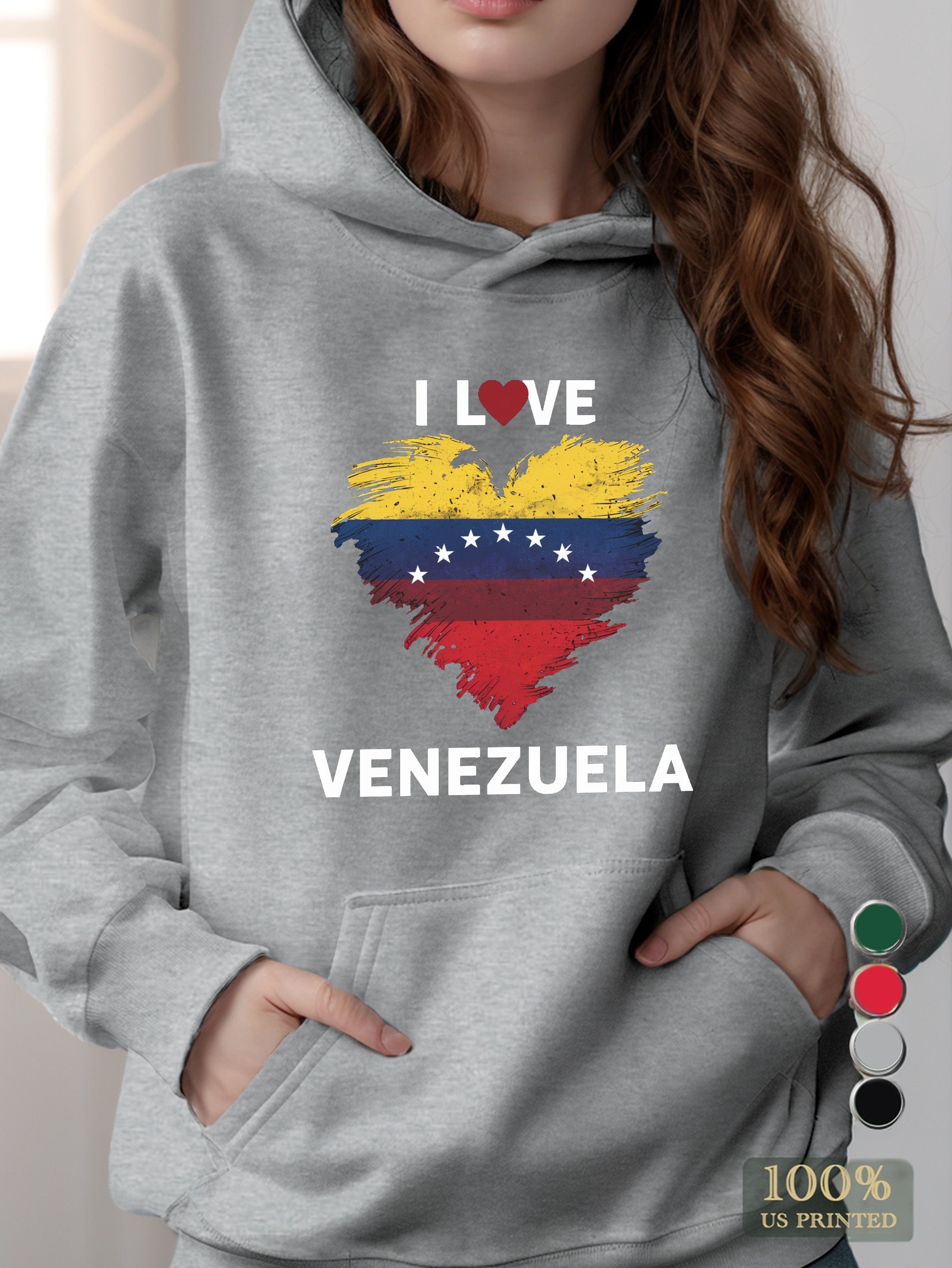 I LOVE VENEZUELA women's hooded sweatshirt