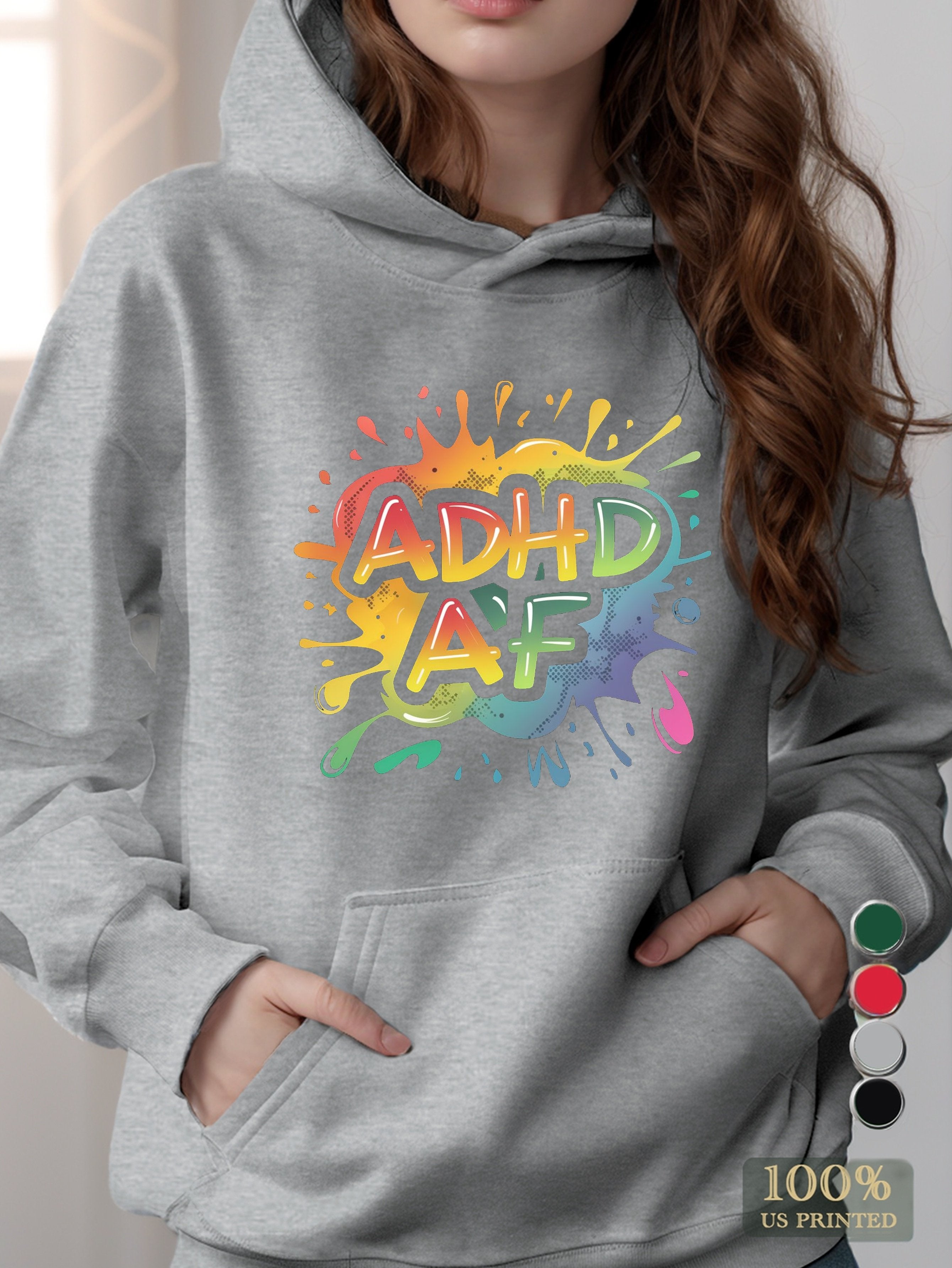 Vibrant ADHD Energy women's hooded sweatshirt