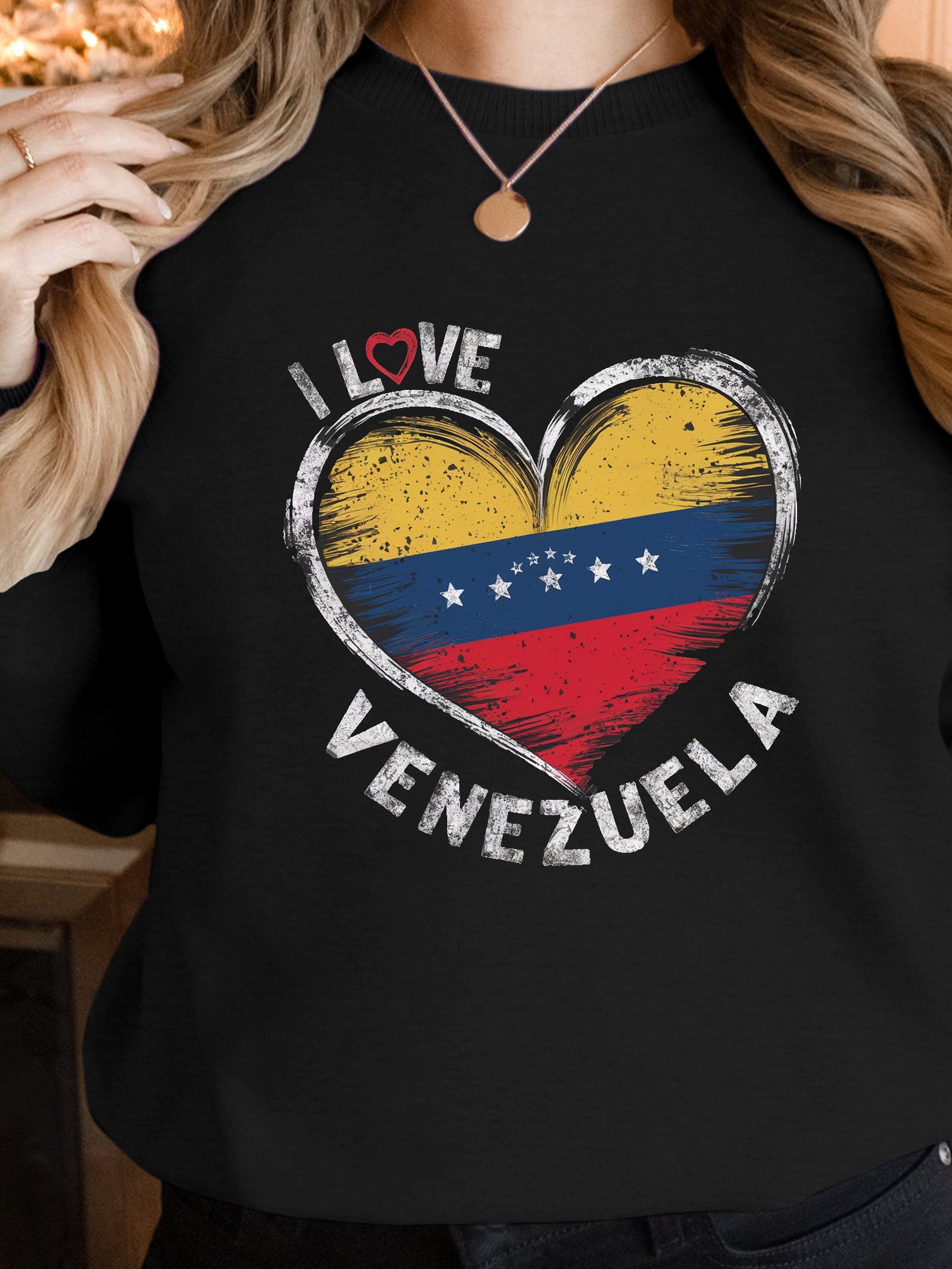 Heart with Venezuelan flag women's sweatshirts