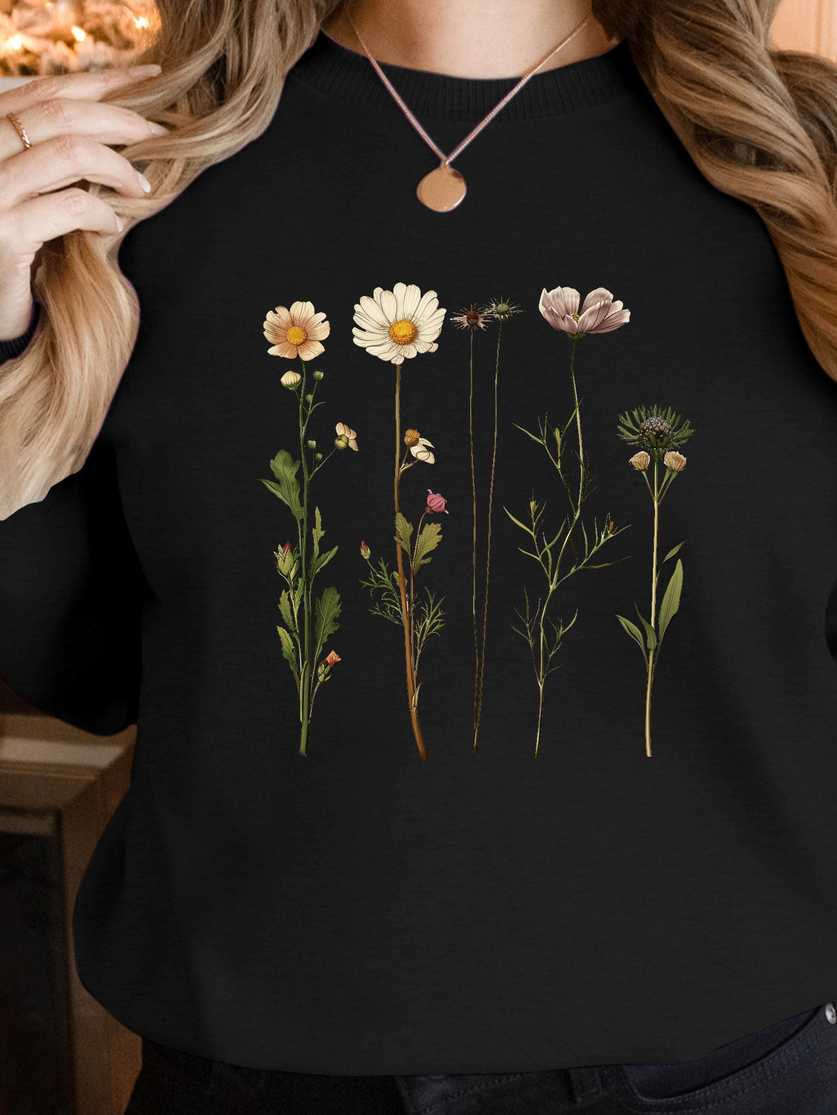 Vintage Botanical Illustrations women's sweatshirts