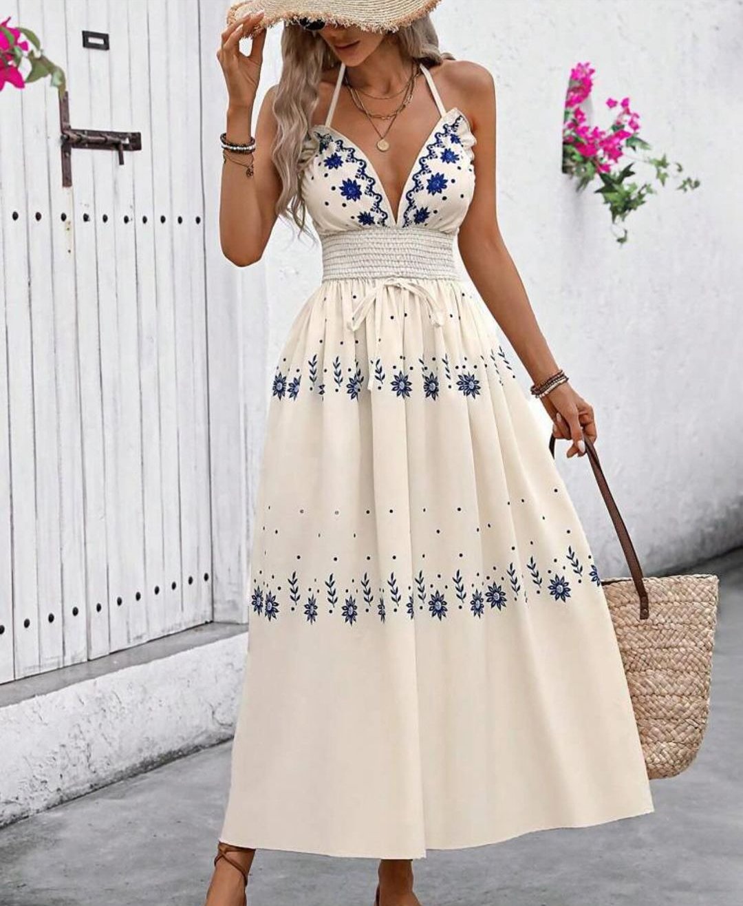 Women Summer Vacation Style Printed Dress