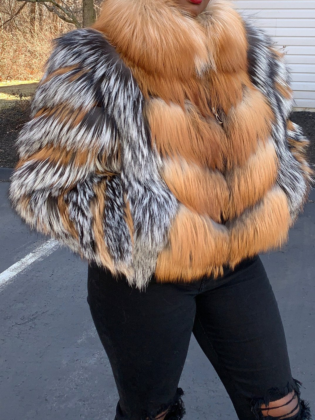 Fox Fur Patchwork Jacket