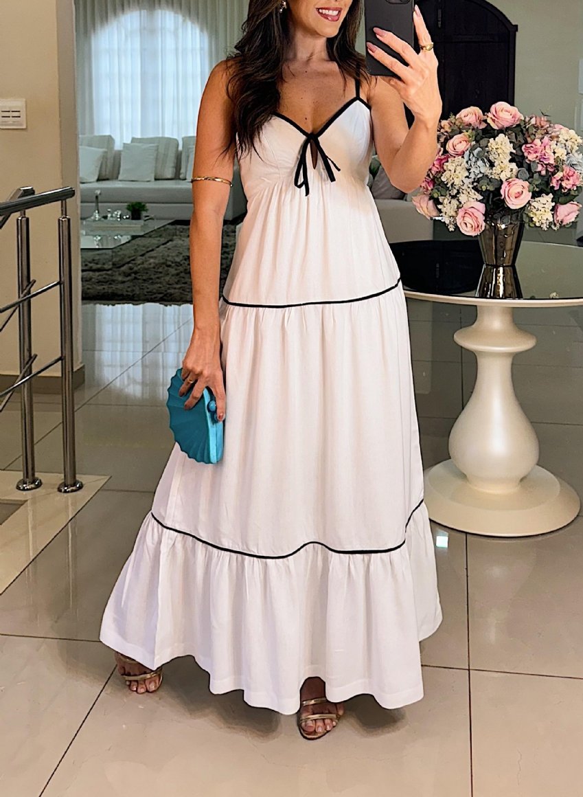 Women's Elegant White Party Dress