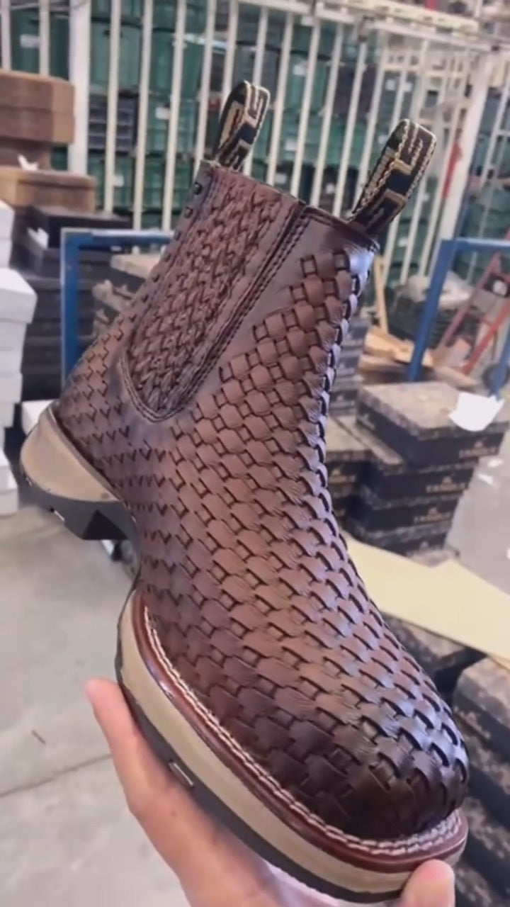 Chocolate Python Leather  Bootie